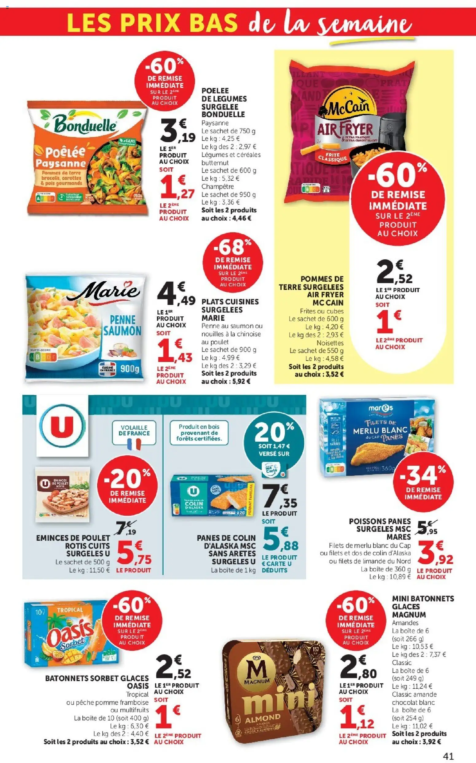 {H1} | Page: 41 | Produits: Filets de limande, Air fryer, Pois, Pommes