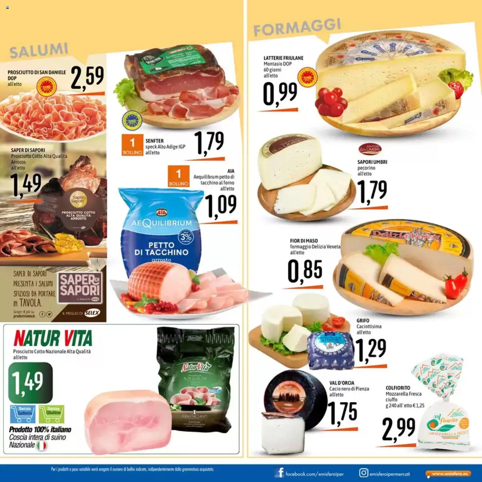 Volantino Emisfero del 28.05.2026 | Pagina: 14 | Prodotti: Prosciutto Cotto, Suino, Formaggio, Forno
