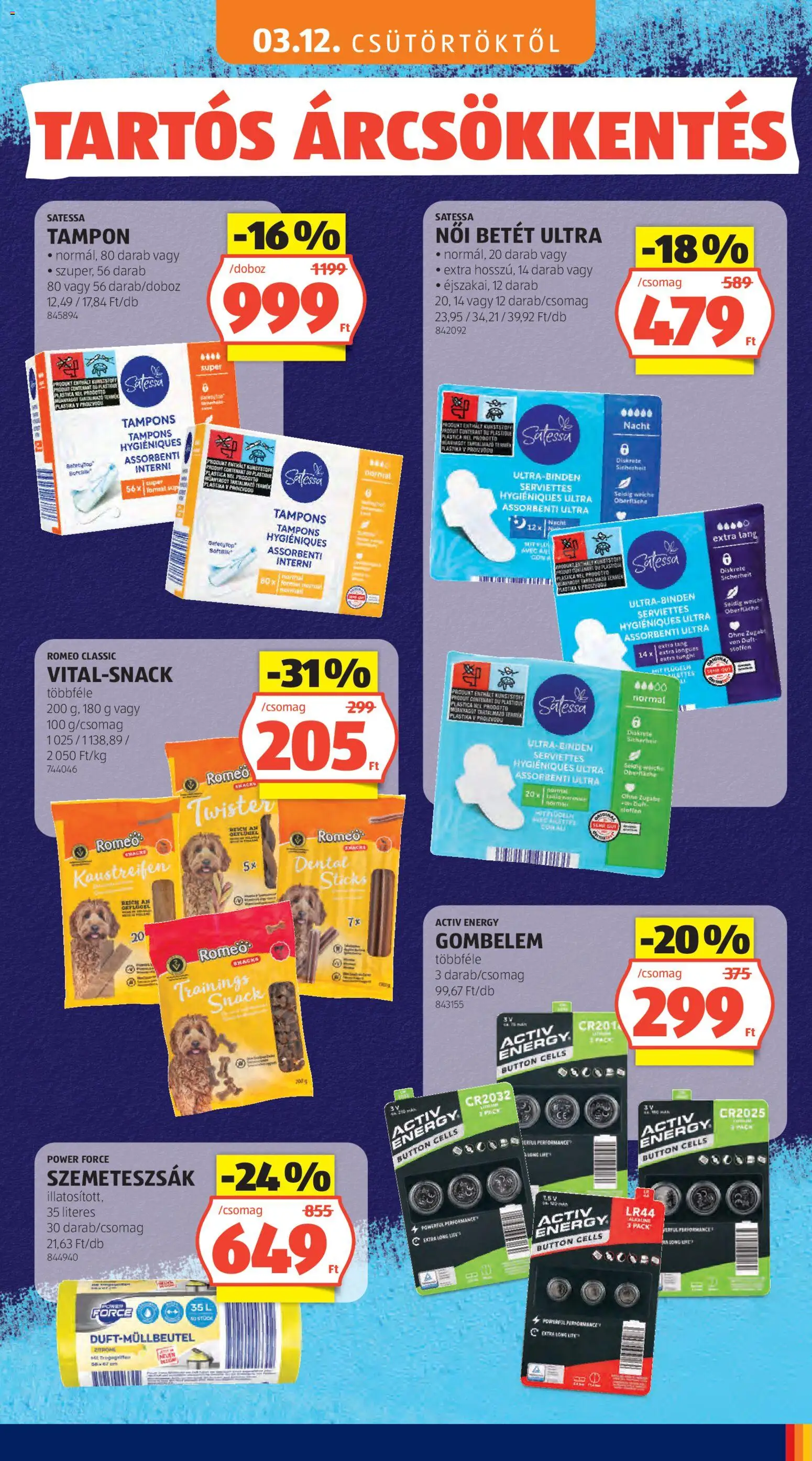 Aldi akciós ujság - amely érvényes a következő dátumtól: 2026.04.02. | Oldal: 7 | Termékek: Szemeteszsák, Só