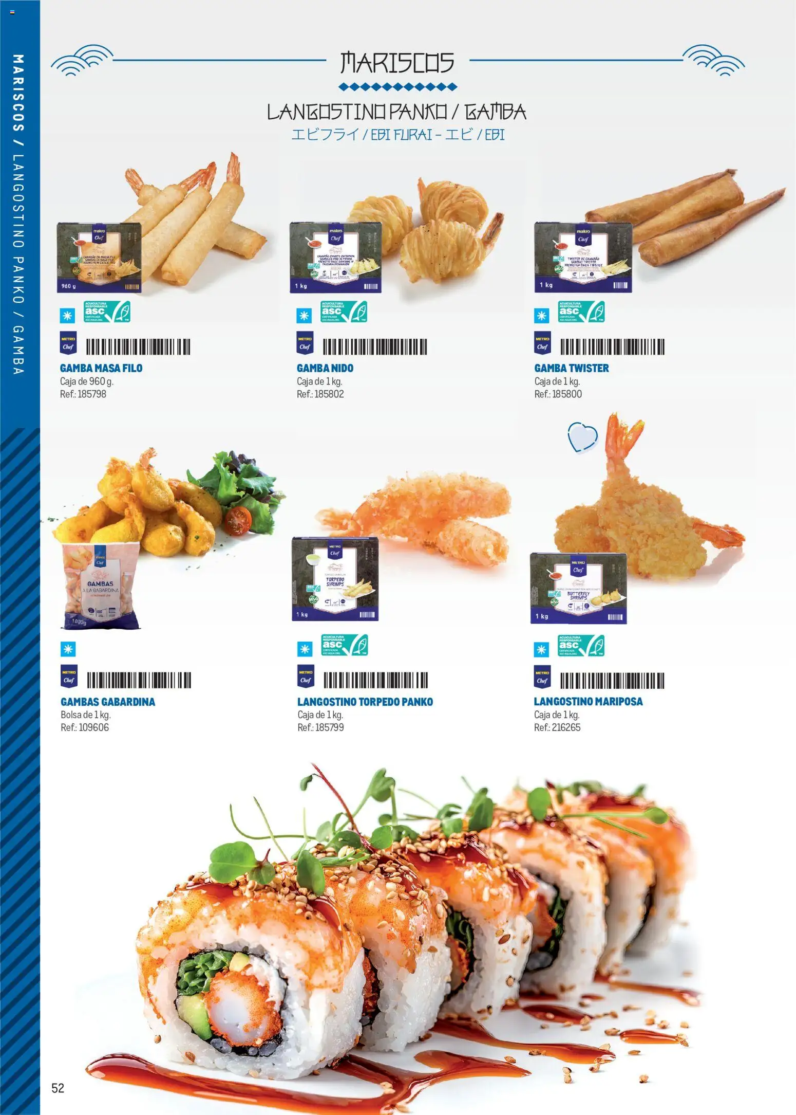 Makro Cocina Fusión Asiática Canarias II │ válido desde el 11.05.2026 | Página: 52 | Productos: Bolsa, Cama, Caja, Gamba