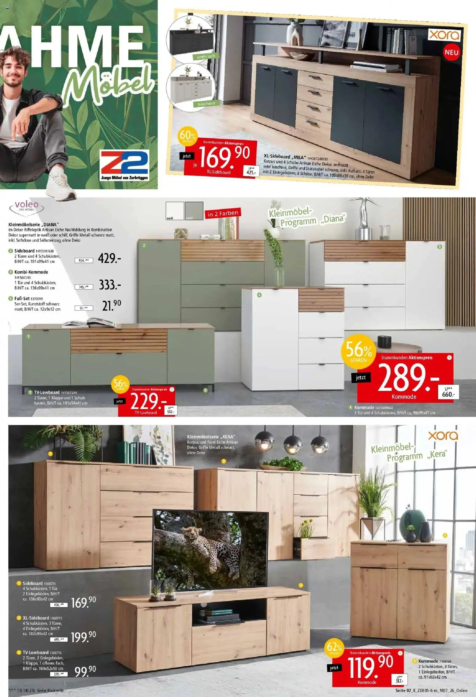 Zurbrüggen - Zurbrüggen: Unschlagbar günstig – gültig ab 16.05.2026 | Seite: 21 | Produkte: Sideboard, Kommode, Tür