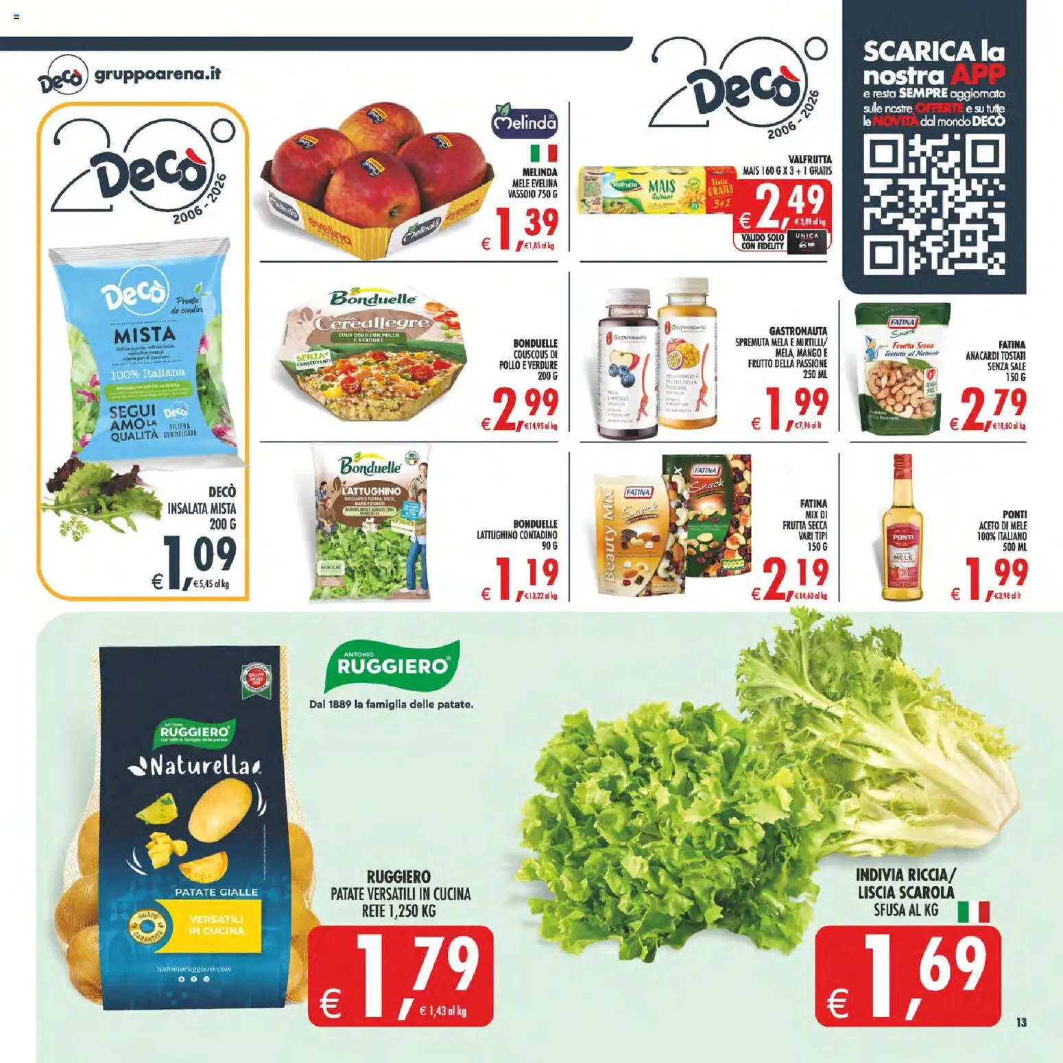 Volantino Decò del 29.05.2026 | Pagina: 14 | Prodotti: Patate, Verdure, Frutta, Cous cous