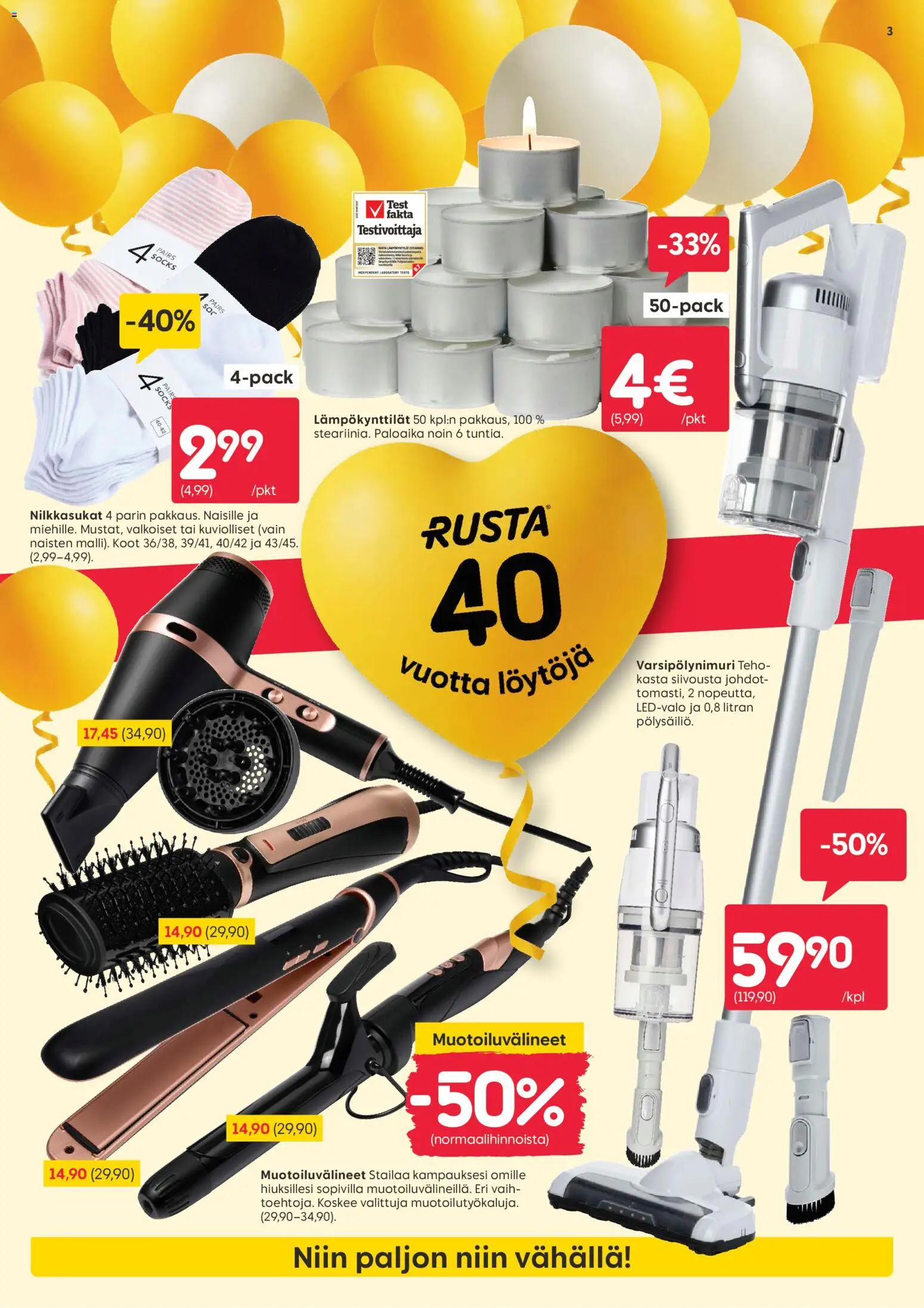 Rusta tarjoukset – voimassa 17/08/2026 alkaen | Sivu: 3