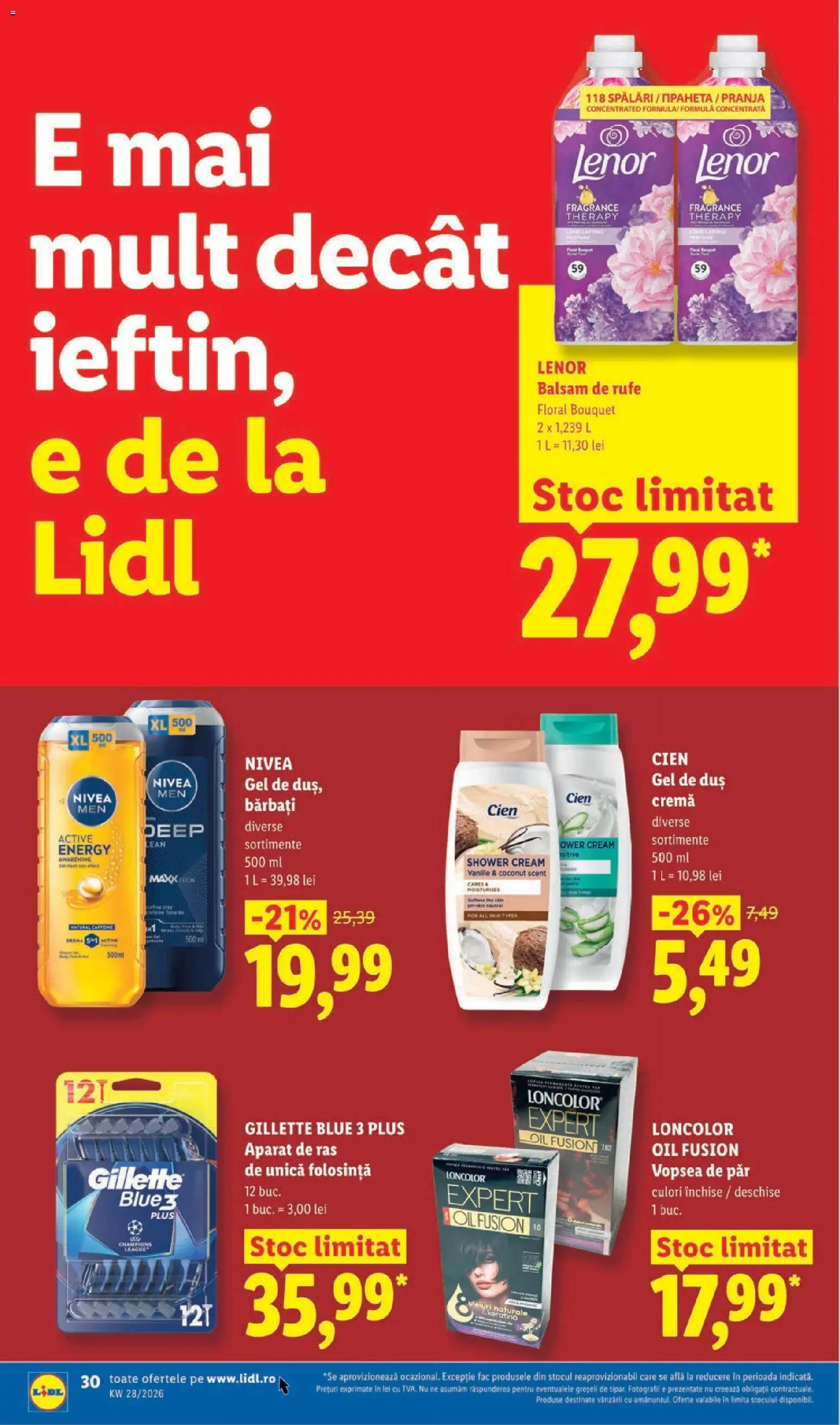 Noul catalog Lidl – valabil de la 06.07.2026 | Pagină: 30 | Produse: Vopsea, Duș, Balsam, Vopsea de păr