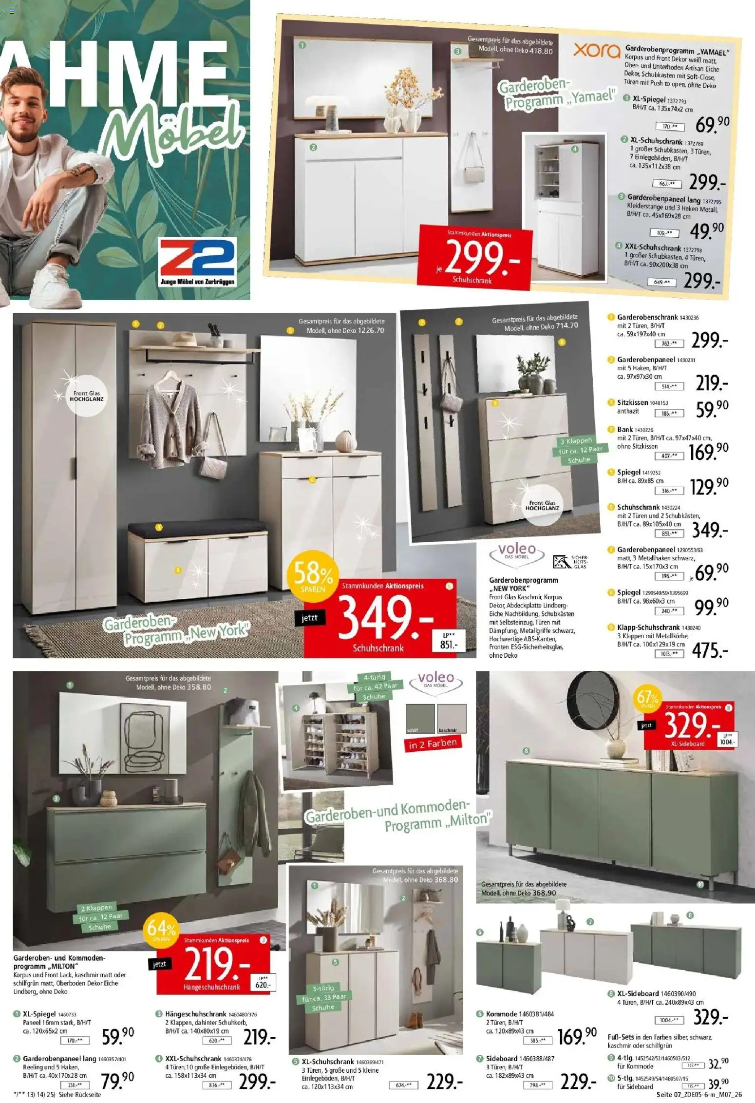 Zurbrüggen - Zurbrüggen: Unschlagbar günstig – gültig ab 16.05.2026 | Seite: 11 | Produkte: Sideboard, Kommode, Spiegel, Garderobenschrank