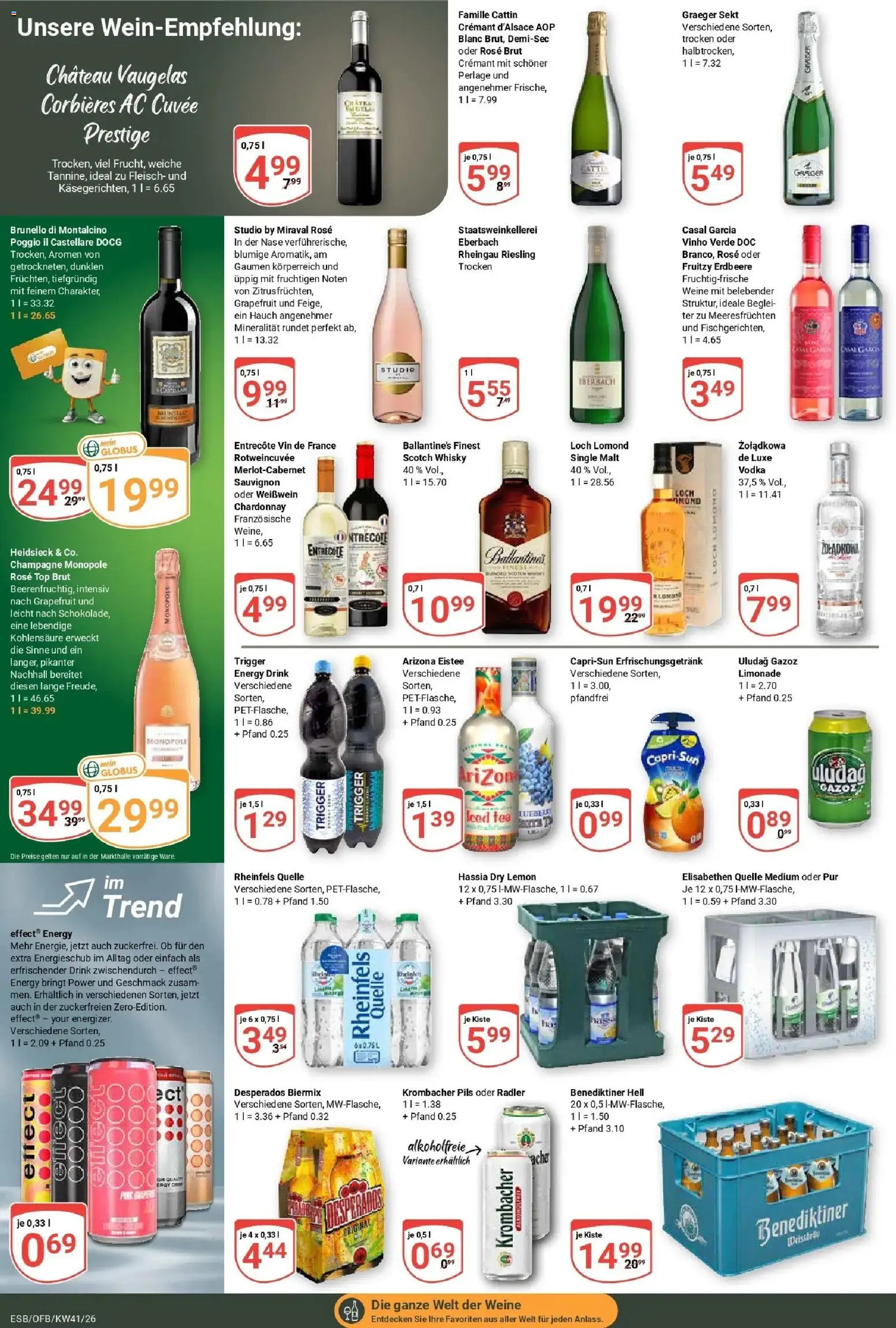 Globus Prospekt Eschborn (ab 05.10.2026) » Angebote online | Seite: 18 | Produkte: Top, Pils, Limonade, Vodka