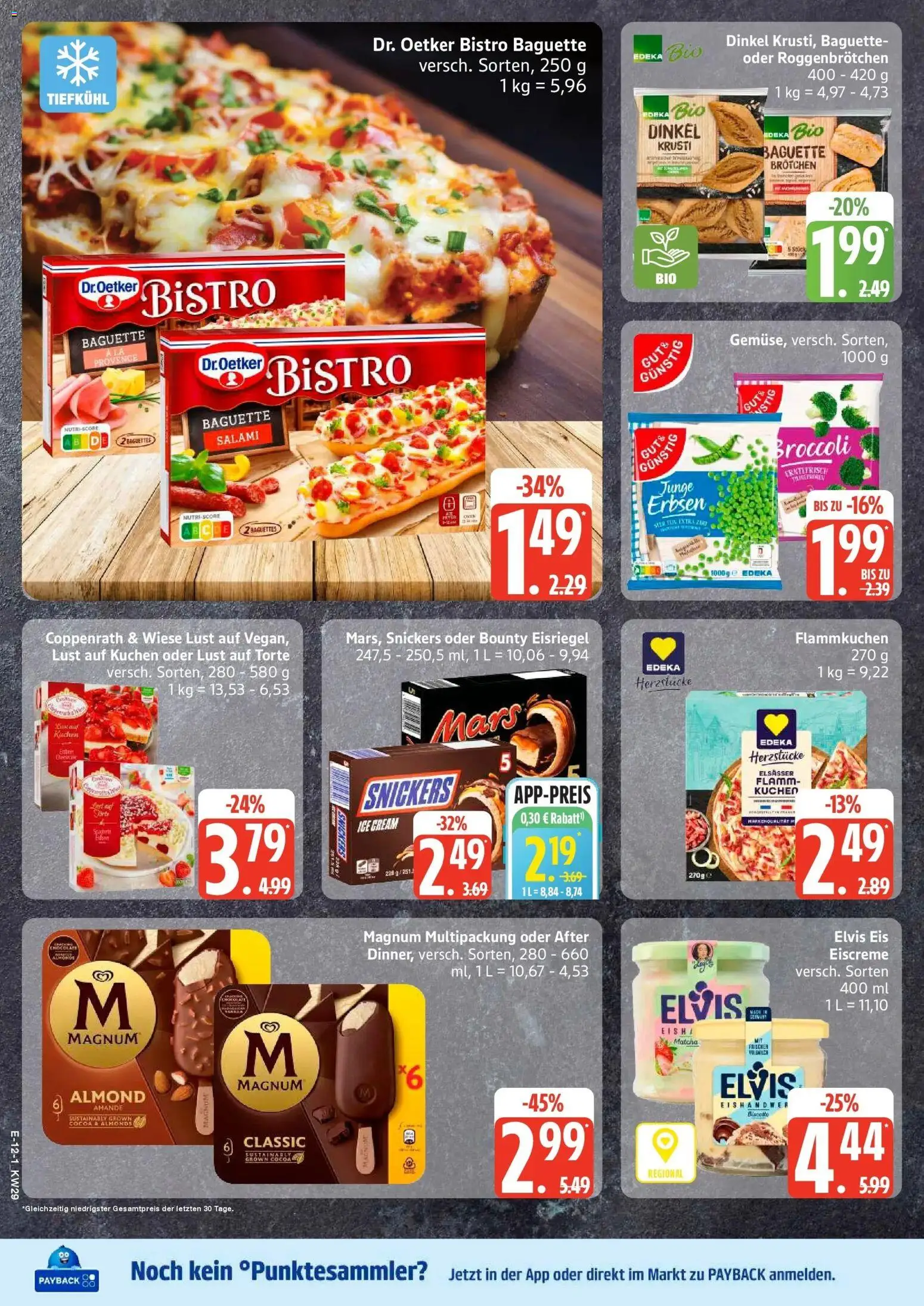 Marktkauf Prospekt Heide – gültig ab 13.07.2026 | Seite: 14 | Produkte: Baguette, Eiscreme, Snickers, Eis