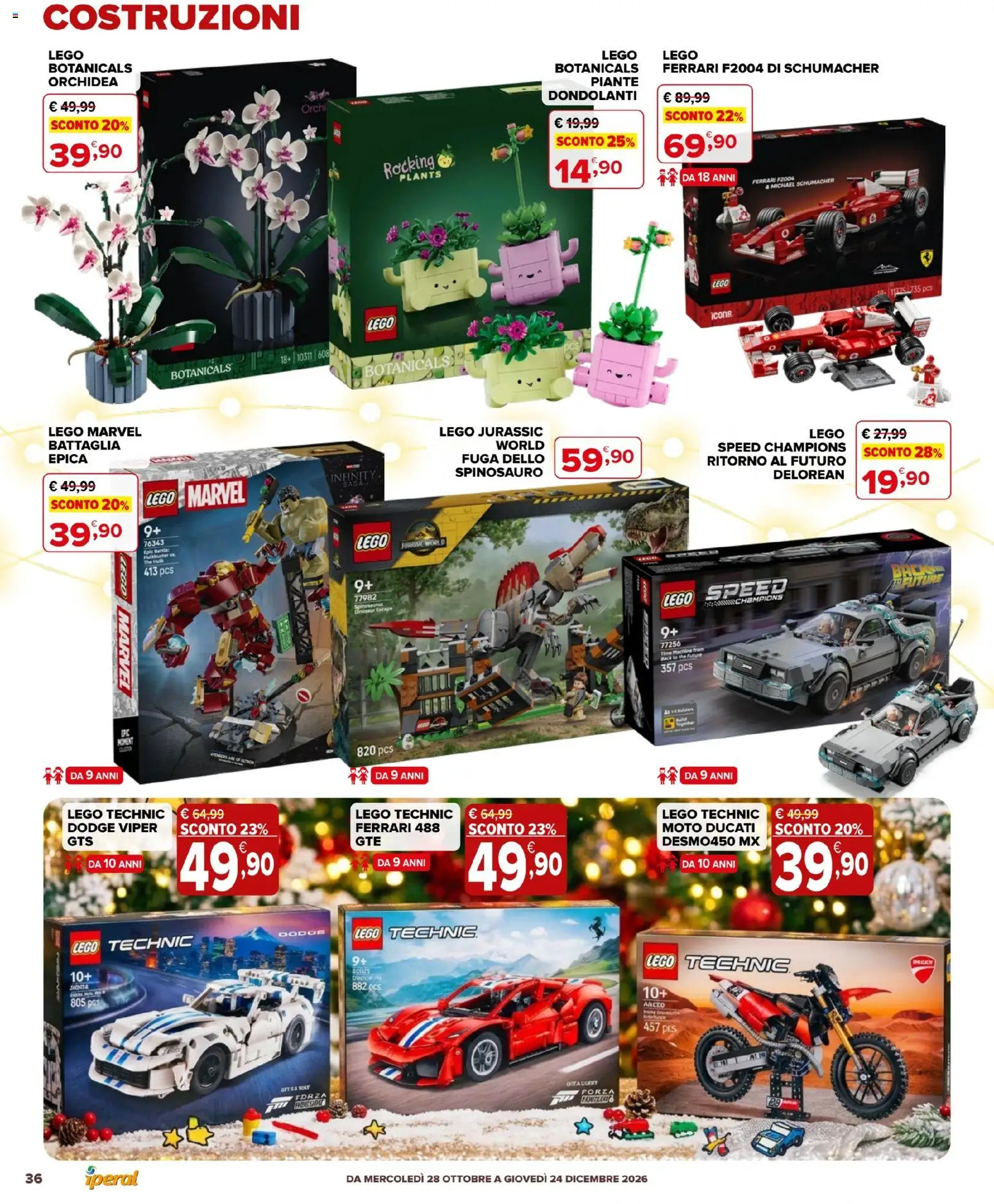 Volantino Iperal del 28/10/2026 | Pagina: 36 | Prodotti: Porta, The, Orchidea, LEGO