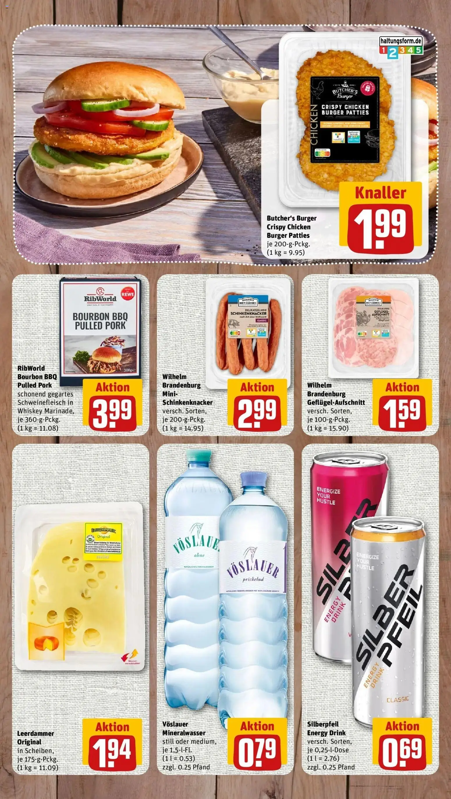 REWE Prospekt ab 05.10.2026 zum Blättern » Angebote | Seite: 7 | Produkte: Energy, Burger, Mineralwasser, Bourbon