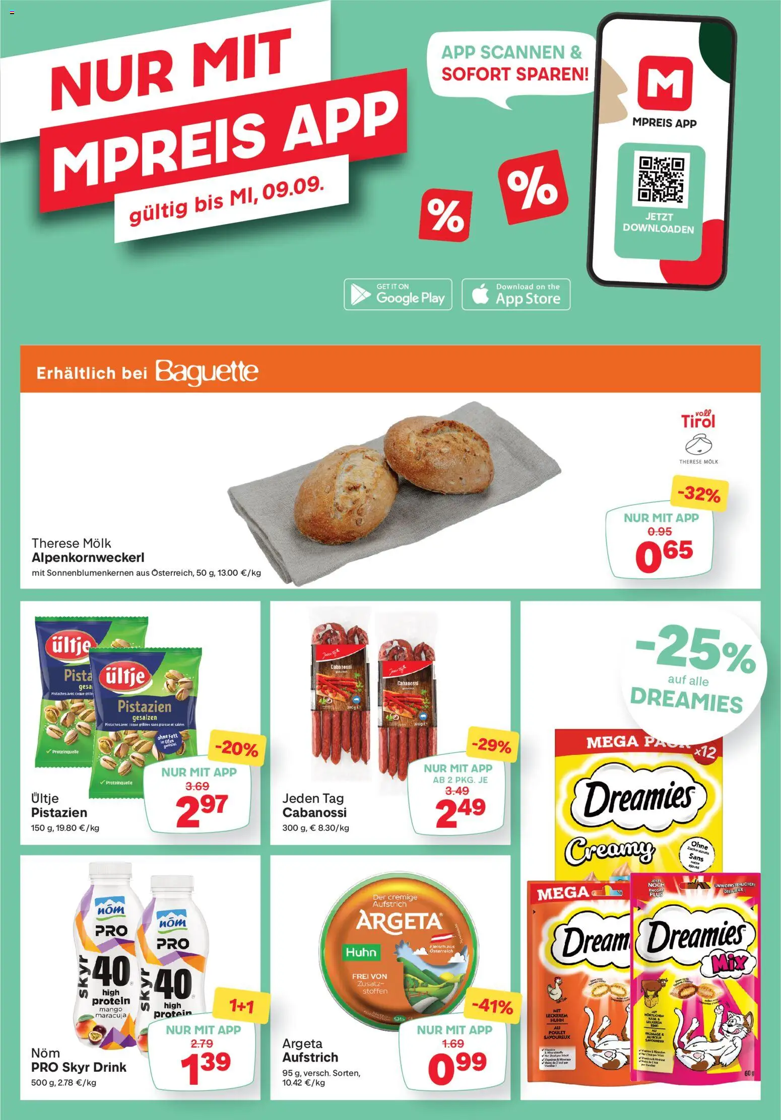MPREIS Flugblatt gültig ab 03.09.2026 | Seite: 13 | Produkte: Mango, Baguette, Ofen