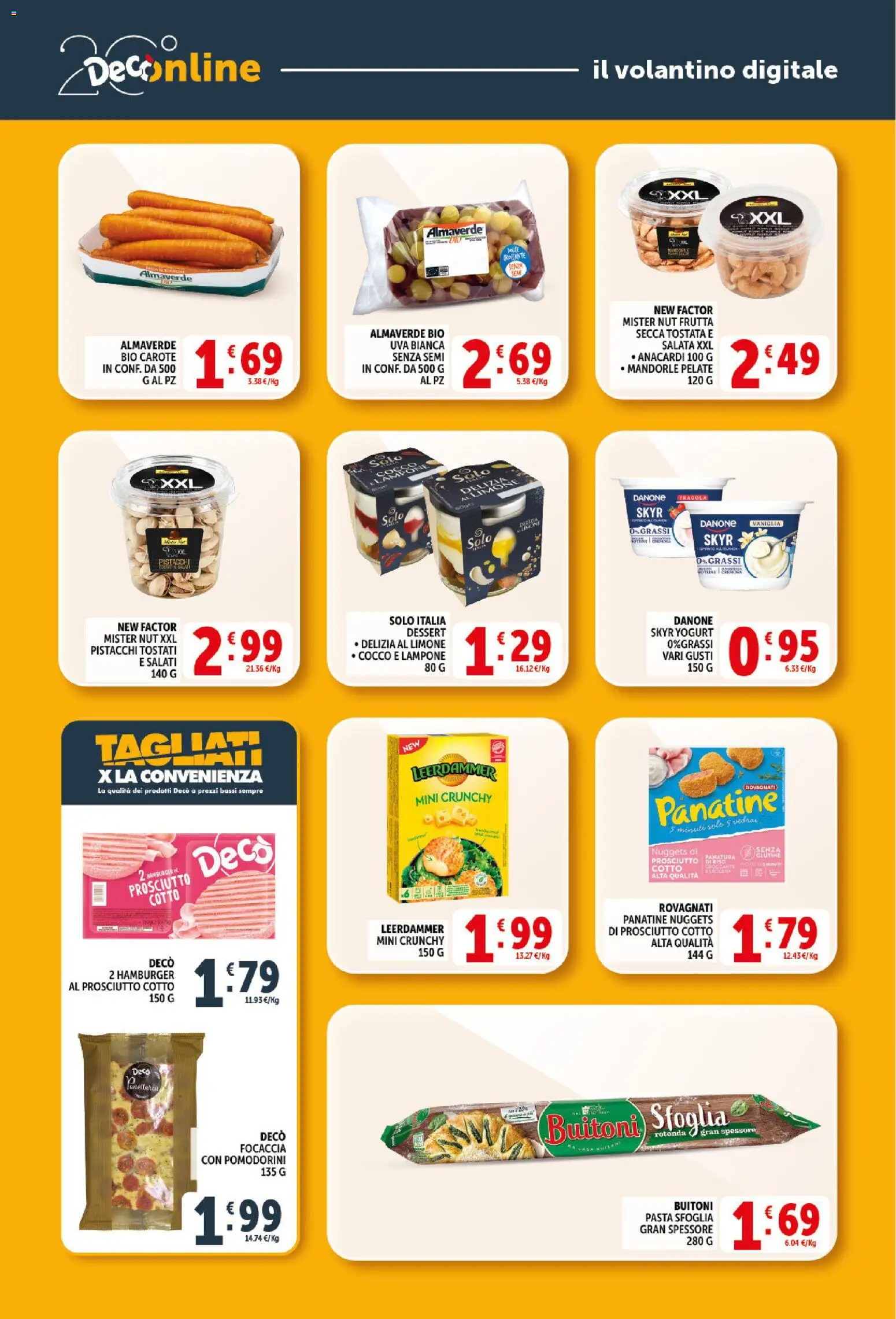 Volantino Decò del 21/08/2026 | Pagina: 22 | Prodotti: Prosciutto, Pasta, Anacardi, Lampone