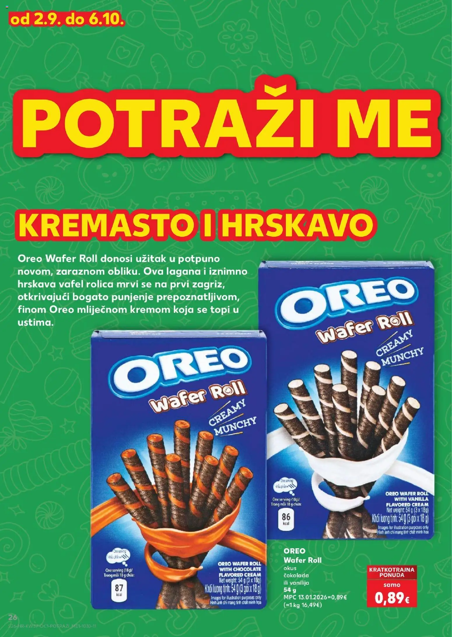 Kaufland katalog | vrijedi od 09.09.2026 | Stranica: 26 | Proizvodi: Oreo, Čokolada