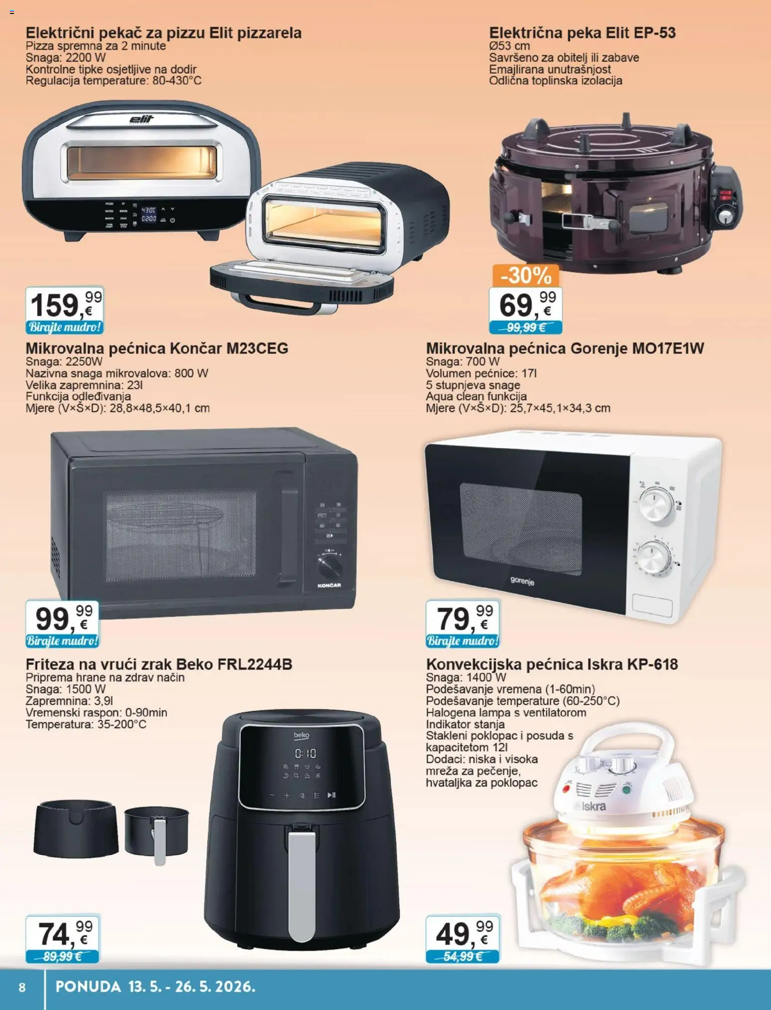 KTC katalog | vrijedi od 13.05.2026 | Stranica: 8 | Proizvodi: Friteza, Pizza, Hvataljka, Pećnica