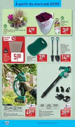 Aldi - Prévisualisation de SOUFFLEUR SUR BATTERIE, SOUFFLEUR SUR BATTERIE, Idéal pour enlever les feuilles et gonfler les matelas pneumatiques. Batterie et chargeur inclus. valide à partir de 08/09/2026 | Page: 32 | Produits: Plantes, Chrysanthème, Matelas, Panier