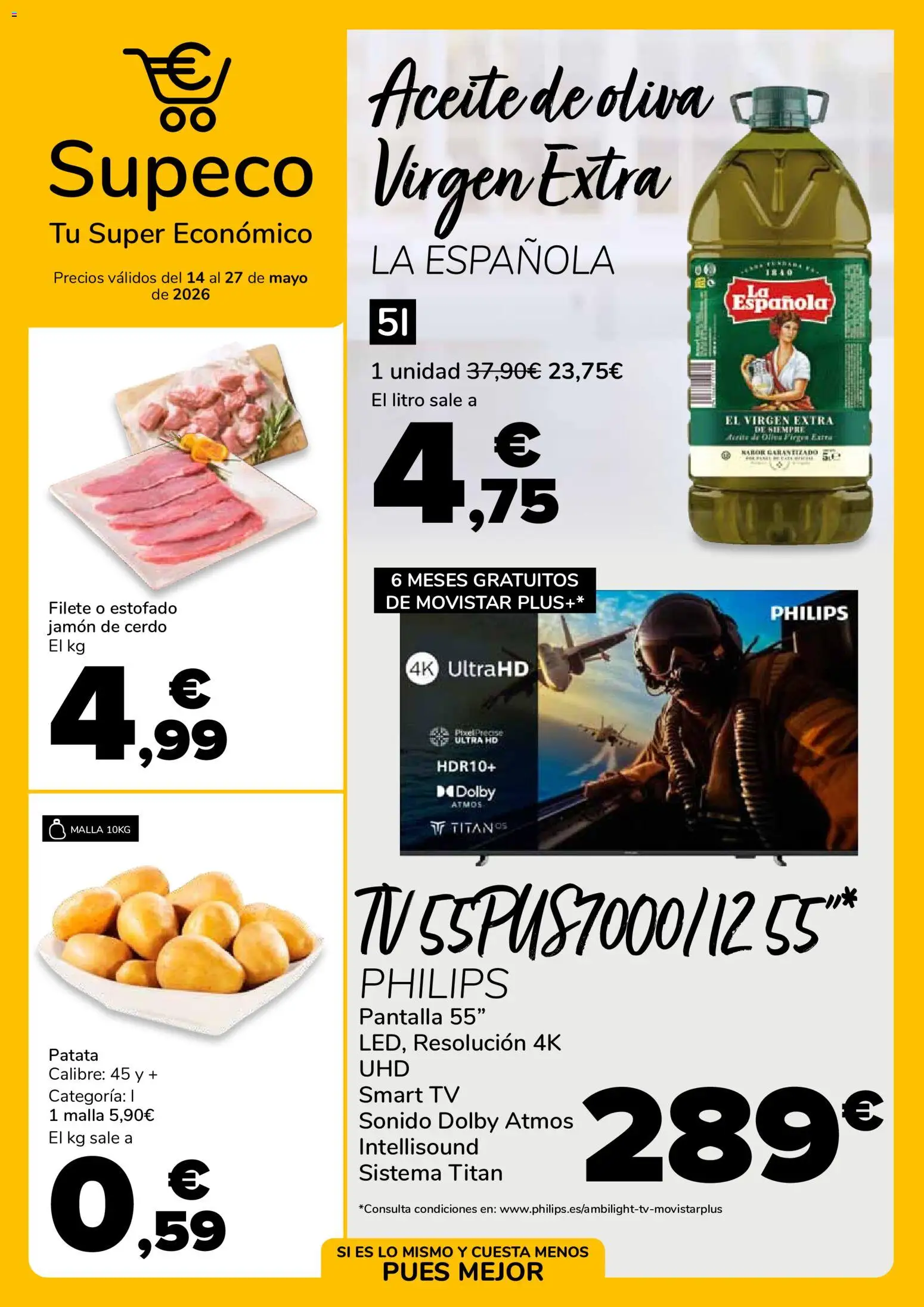 Supeco folleto │ válido desde el 14.05.2026 | Página: 1 | Productos: Aceite, Jamón, Cerdo, Filete