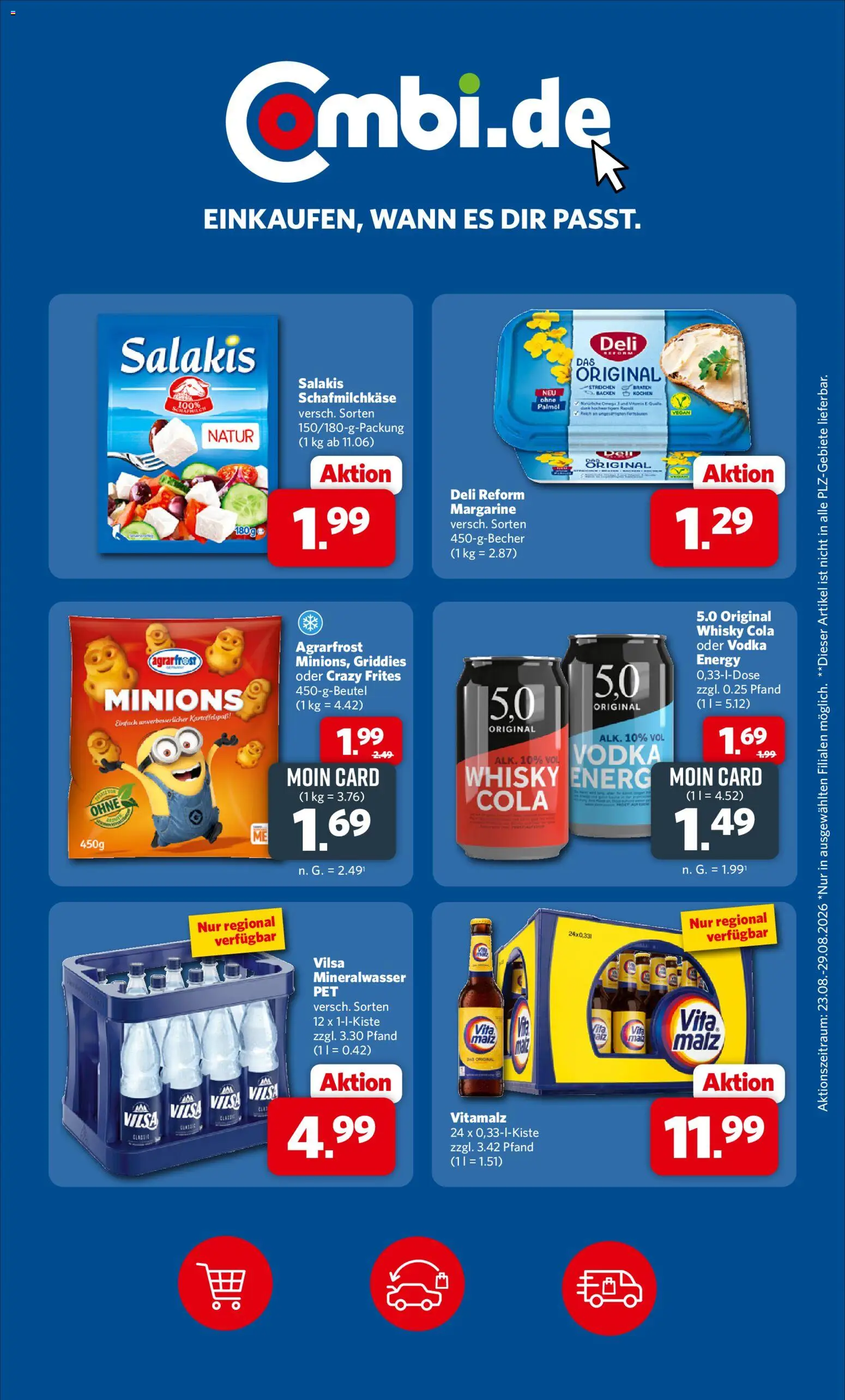 Combi Wochenknaller – gültig ab 23.08.2026 | Seite: 2 | Produkte: Energy, Mineralwasser, Salakis, Vodka