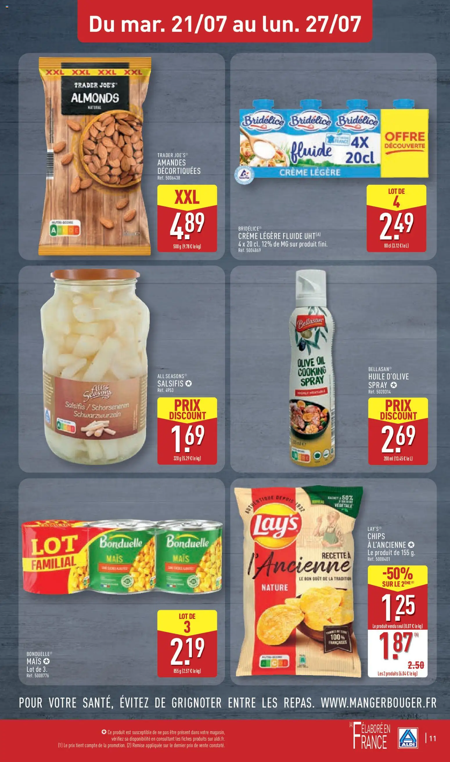 {H1} | Page: 15 | Produits: Mais, Huile, Chips, Amandes