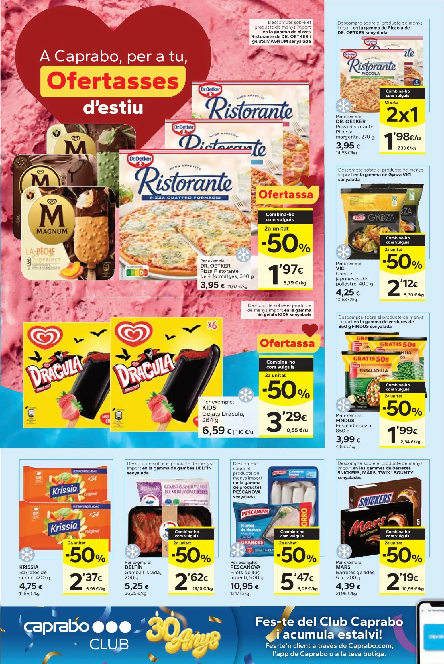 Caprabo folleto │ válido desde el 11.06.2026 | Página: 18 | Productos: Ensaladilla, Pizza, Ensalada, Gamba