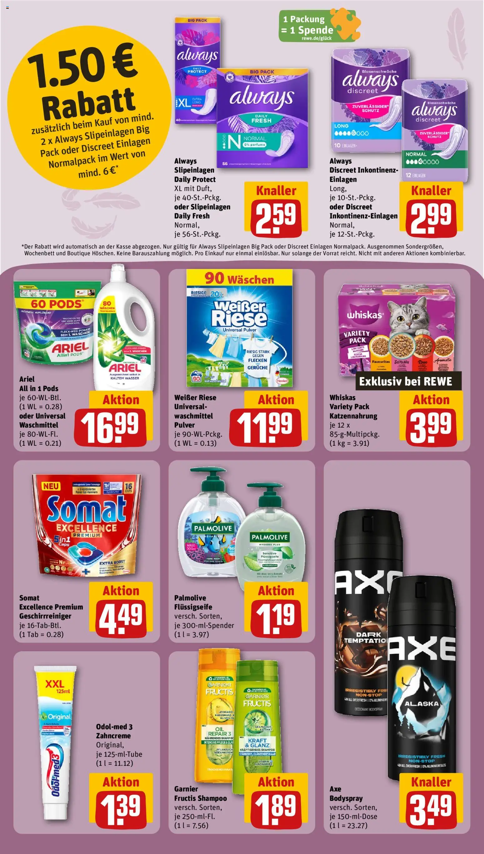 Rewe ihr Kaufpark Prospekt – gültig ab 17.08.2026 | Seite: 25 | Produkte: Ariel, Öl, Avocado, Wasser