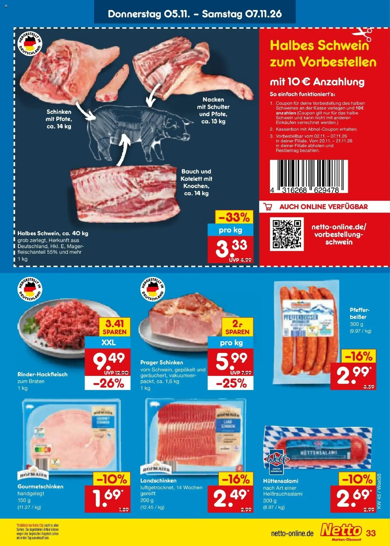 Netto Marken-Discount Prospekt Leonberg – gültig ab 02.11.2026 | Seite: 51 | Produkte: Pfeffer, Schulter, Schinken