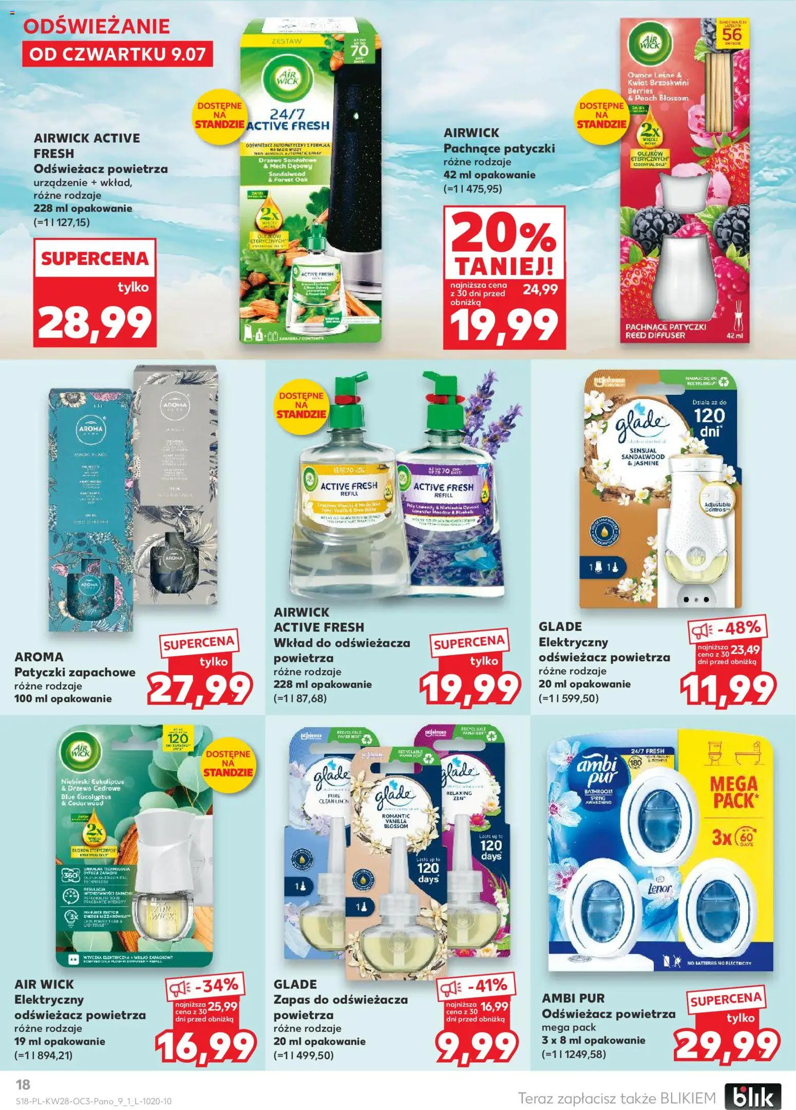 Kaufland Polsko leták - Letnie porządki od 09.07.2026 | Strana: 18 | Produkty: Lenor, Air Wick