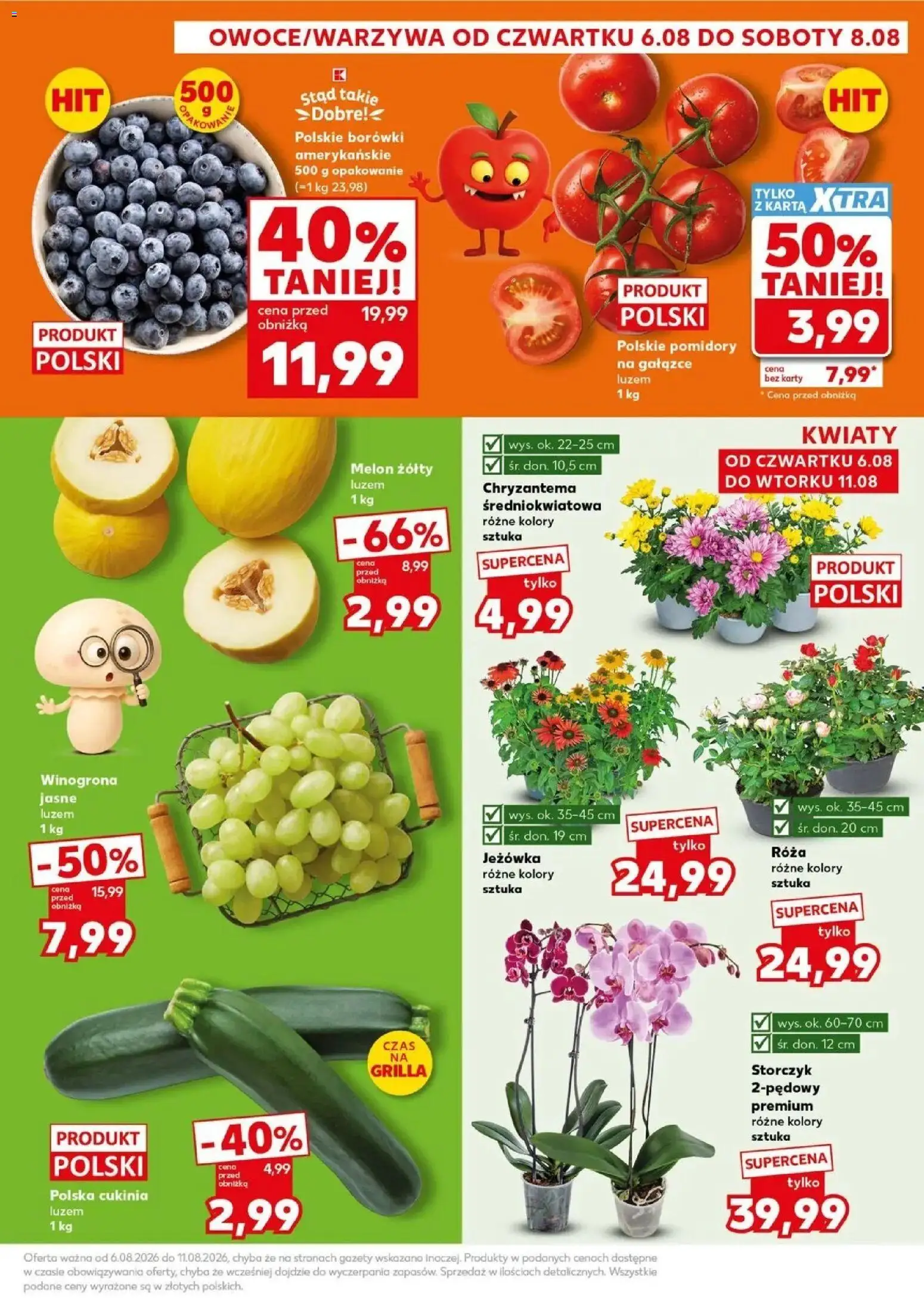 Kaufland gazetka - Super Sobota od 08.08.2026 - od jutra PDF | Strona: 9 | Produkty: Winogrona, Melon, Melon żółty, Gazety