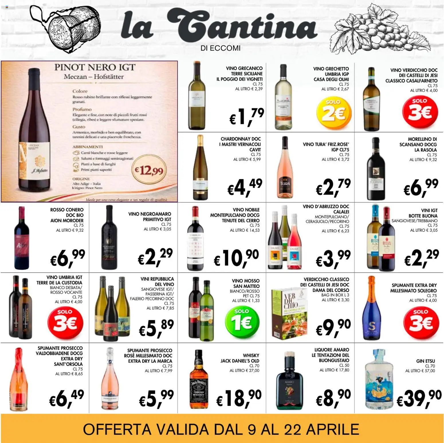 Volantino Coal del 09.04.2026 | Pagina: 20 | Prodotti: Whisky, Vino, Funghi, Amaro