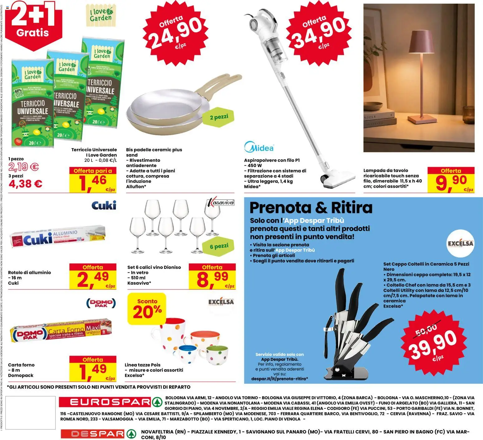 Volantino Eurospar del 01/10/2026 | Pagina: 24 | Prodotti: Vino, Carta forno, Coltelli, Tavolo