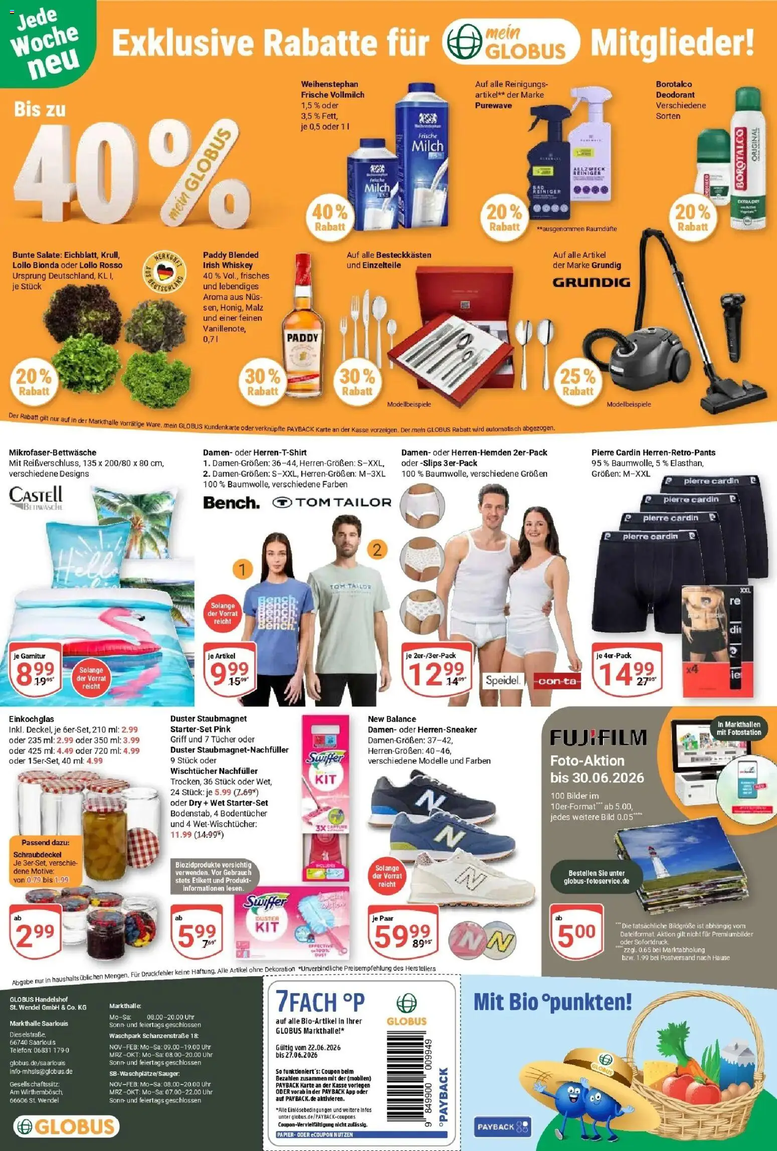 Globus Prospekt Saarlouis – gültig ab 21.06.2026 | Seite: 29 | Produkte: Milch, Deodorant, Whiskey, Telefon