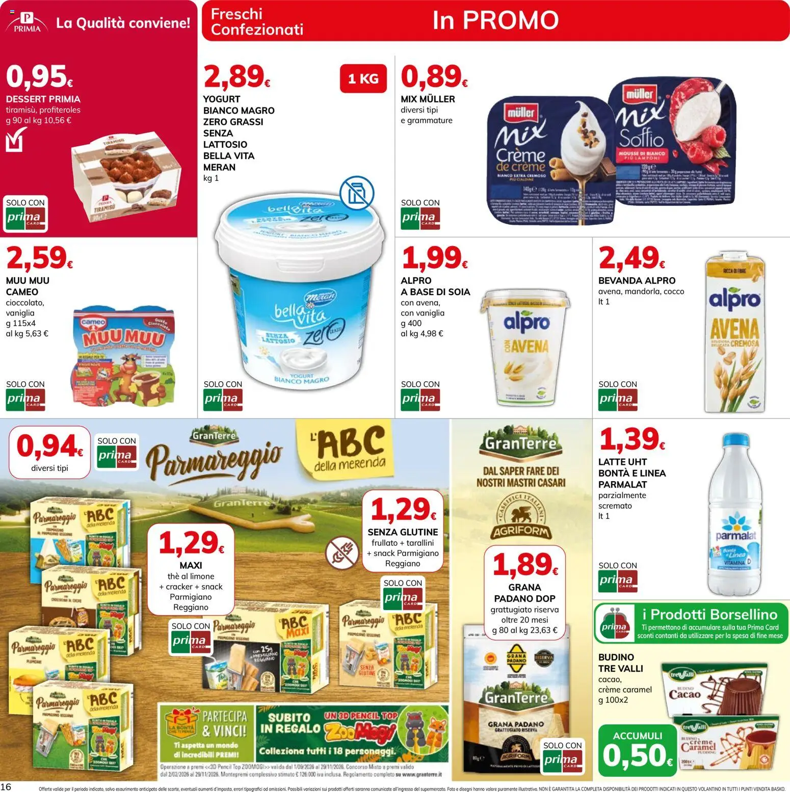 Volantino Basko del 15/09/2026 | Pagina: 16 | Prodotti: Lamponi, Latte, Cocco, Parmigiano
