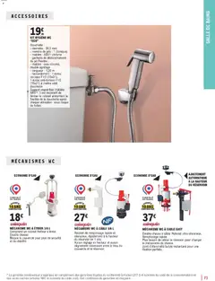 Brico E.Leclerc - Prévisualisation de Brico E.Leclerc - Guide aménagement intérieur valide à partir de 06/01/2026 | Page: 73 | Produits: Couvercle, Câble, Robinet, Hygiène