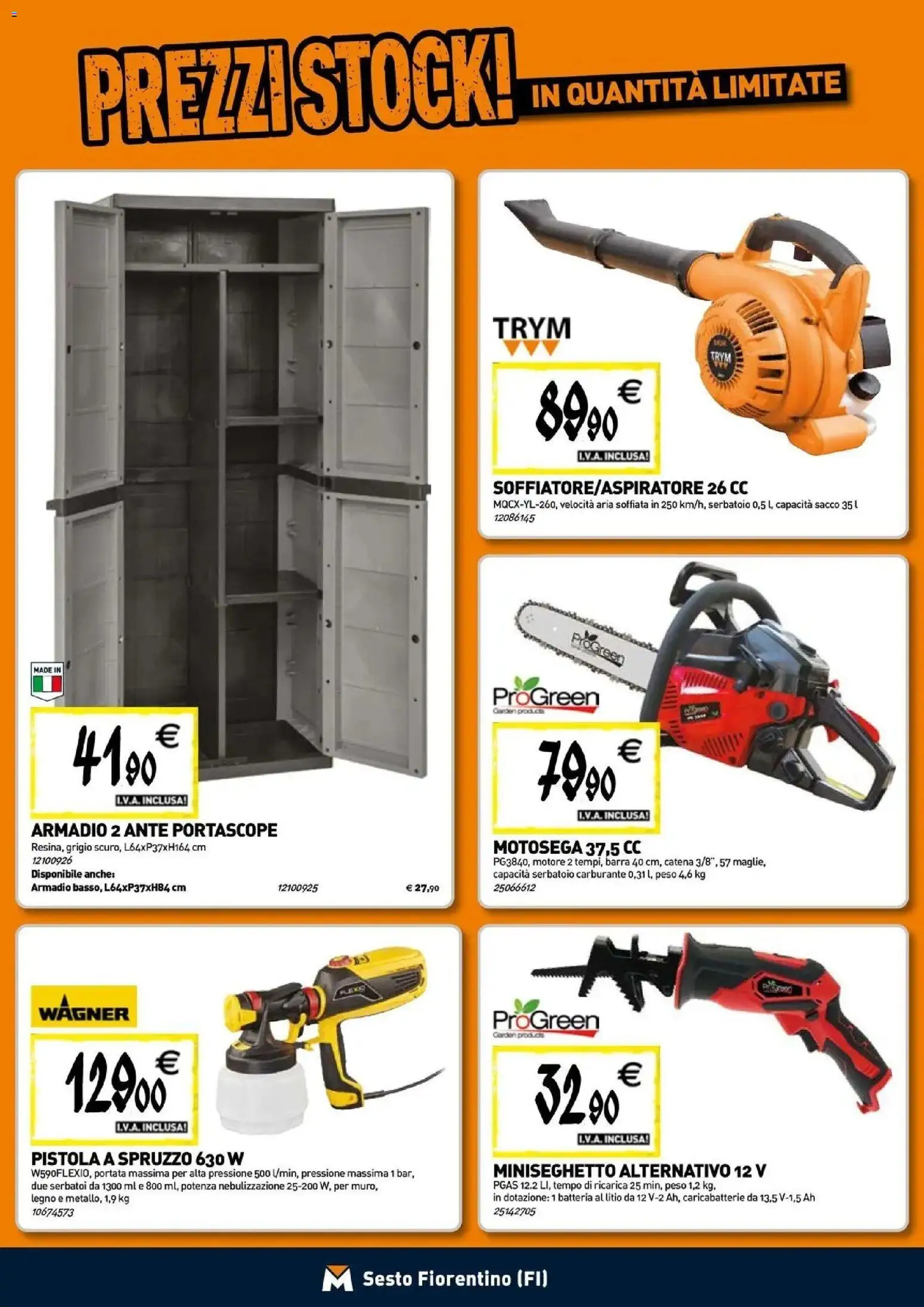 Volantino TECNOMAT del 24/09/2026 | Pagina: 19 | Prodotti: Motosega, Armadio, Batteria, Caricabatterie