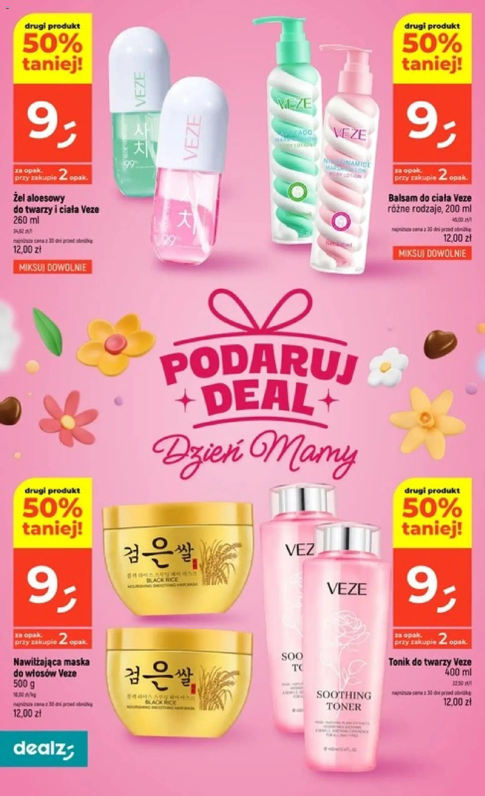 Dealz gazetka - Dzień Mamy od 21.05.2026 | Strona: 12 | Produkty: Żel aloesowy, Toner, Tonik, Tonik do twarzy