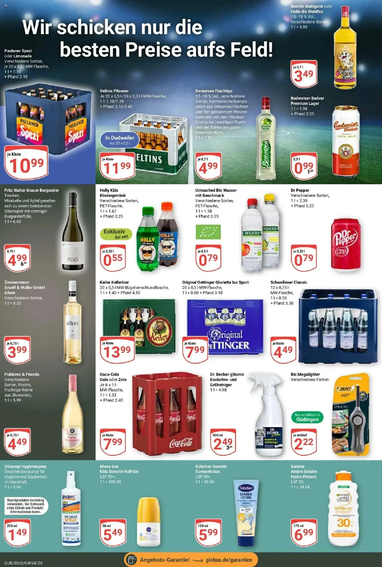 Globus Prospekt Saarbrücken-Dudweiler – gültig ab 08.06.2026 | Seite: 10 | Produkte: Paulaner spezi, Limonade, Backofen, Budweiser