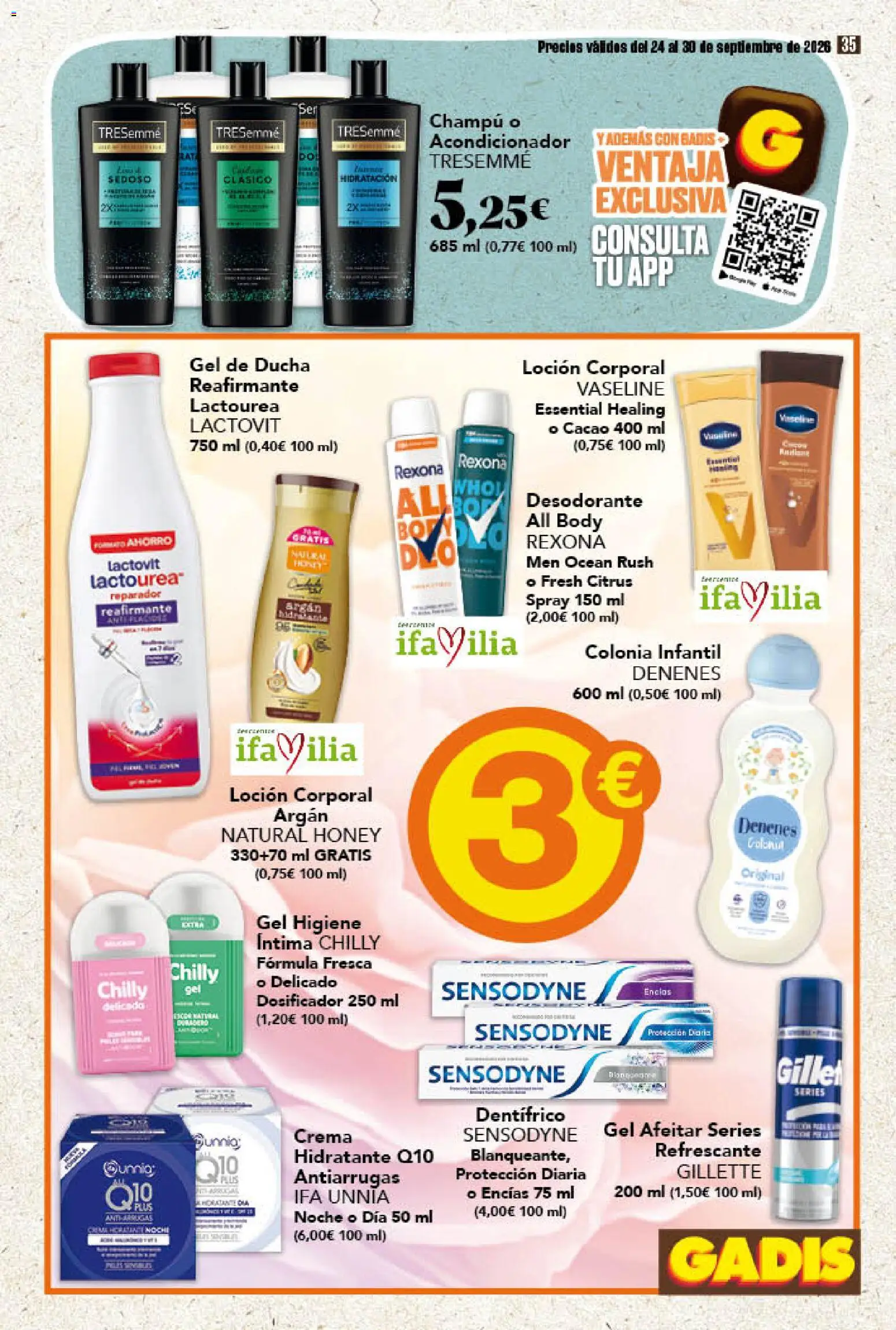Gadis folleto │ válido desde el 24/09/2026 | Página: 35 | Productos: Acondicionador, Higiene íntima, Cacao, Ducha