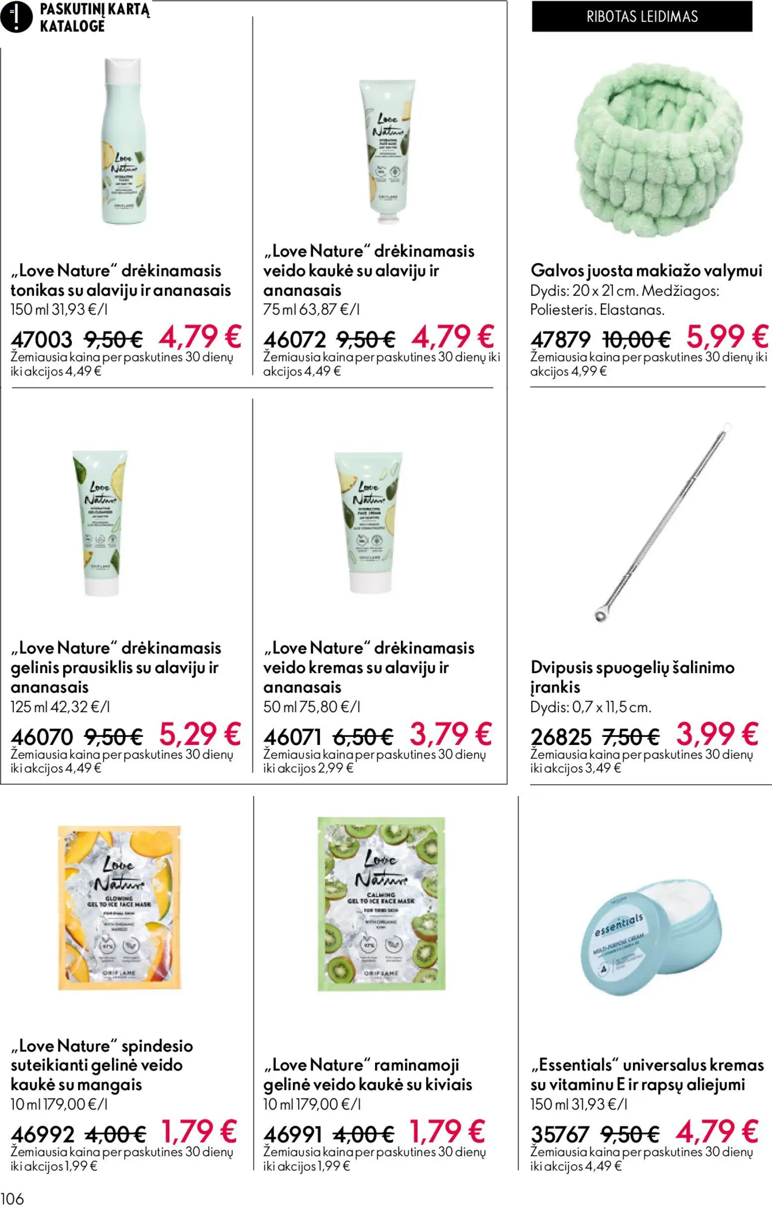 Oriflame akcijos nuo 03.06.2026 | Puslapis: 106 | Prekių: Kremas, Kaukė, Veido kaukė, Prausiklis