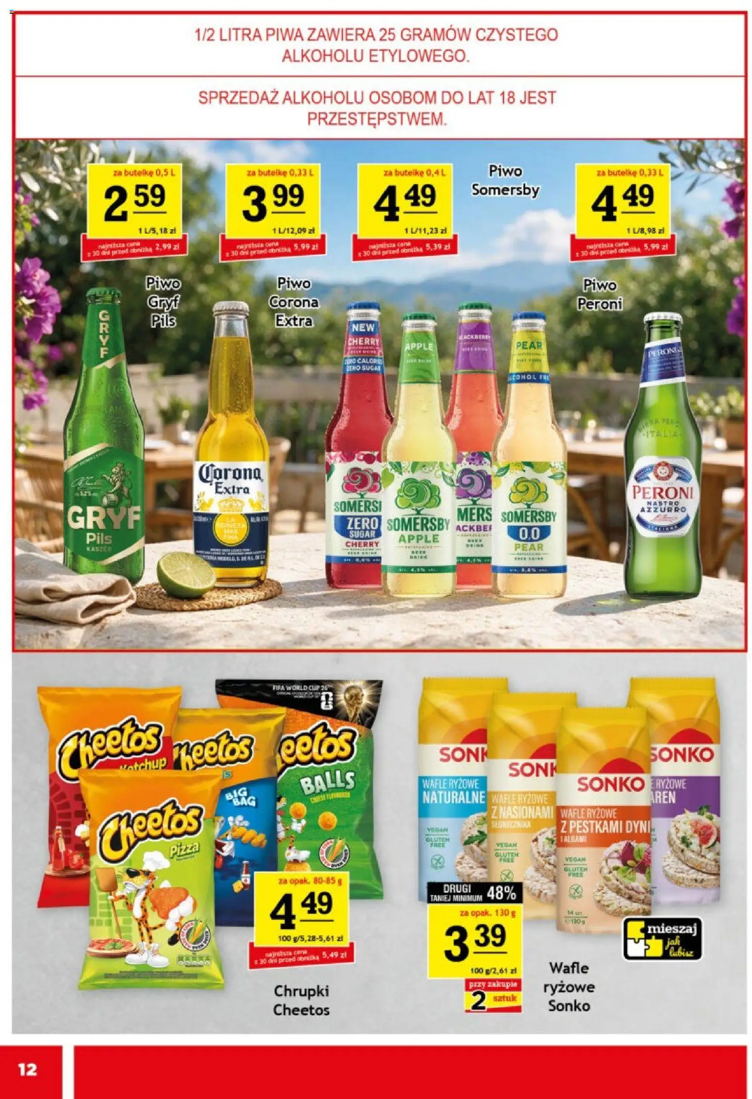 Gram Market gazetka od 29.07.2026 | Strona: 12 | Produkty: Wafle, Pizza, Piwo, Somersby