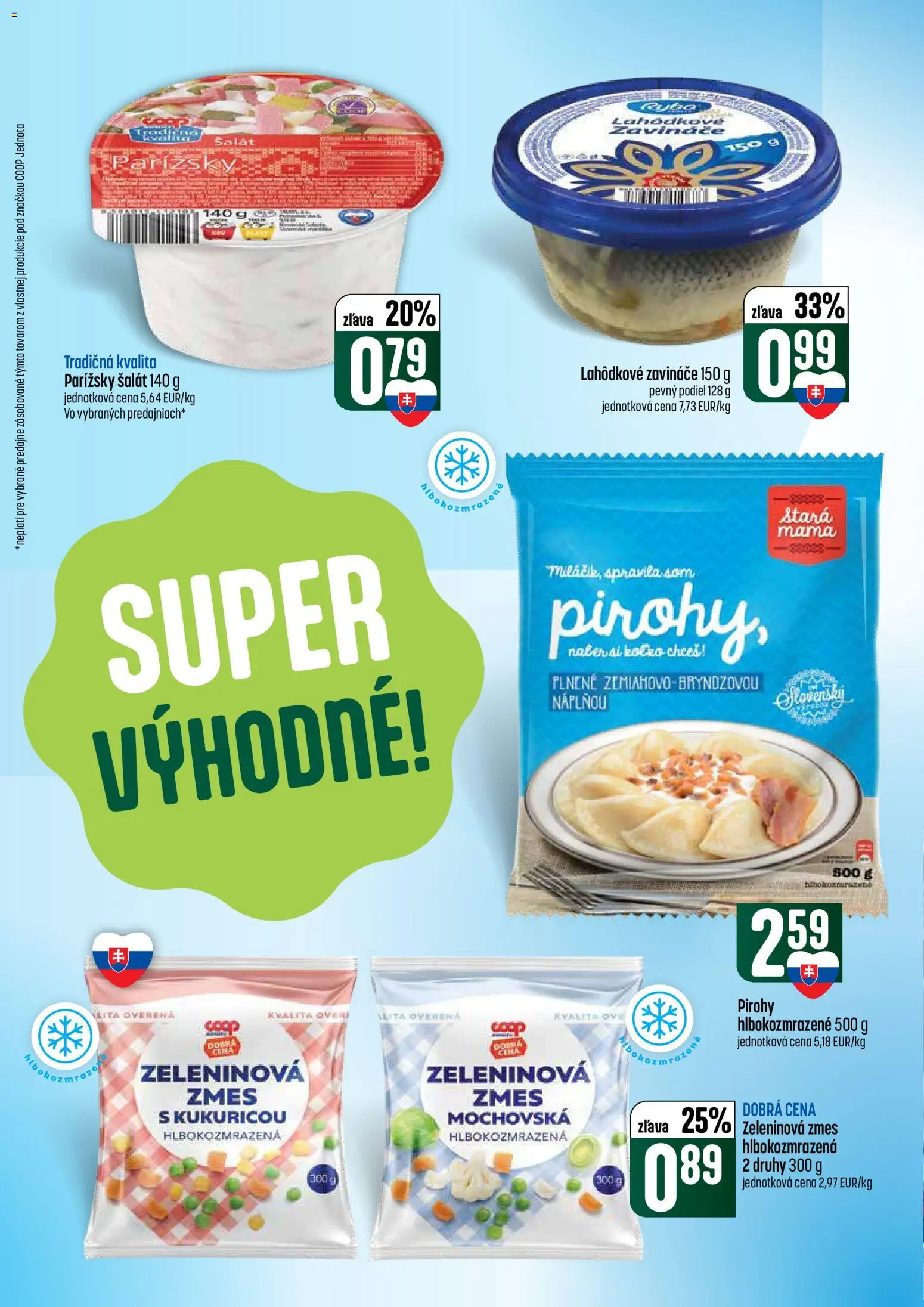 Nové COOP Jednota akcie – leták je platný od 18.06.2026 | Strana: 18 | Produkty: Pirohy, Šalát