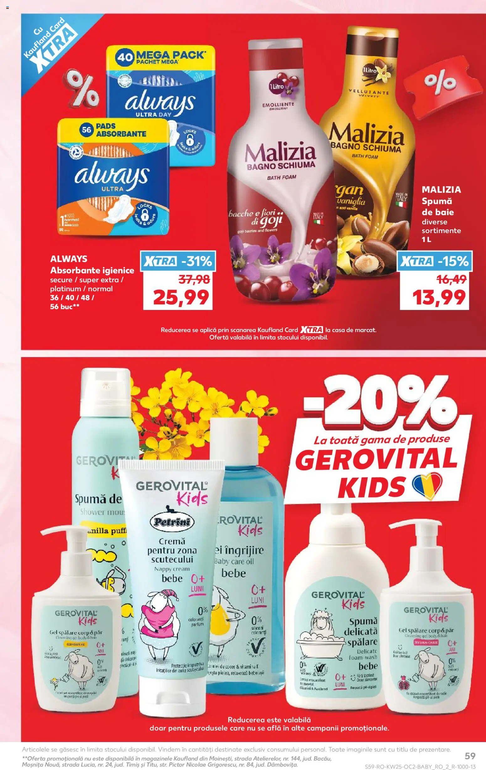 Noul catalog Kaufland – valabil de la 17.06.2026 | Pagină: 59 | Produse: Body, Parfum, Ulei, Absorbante