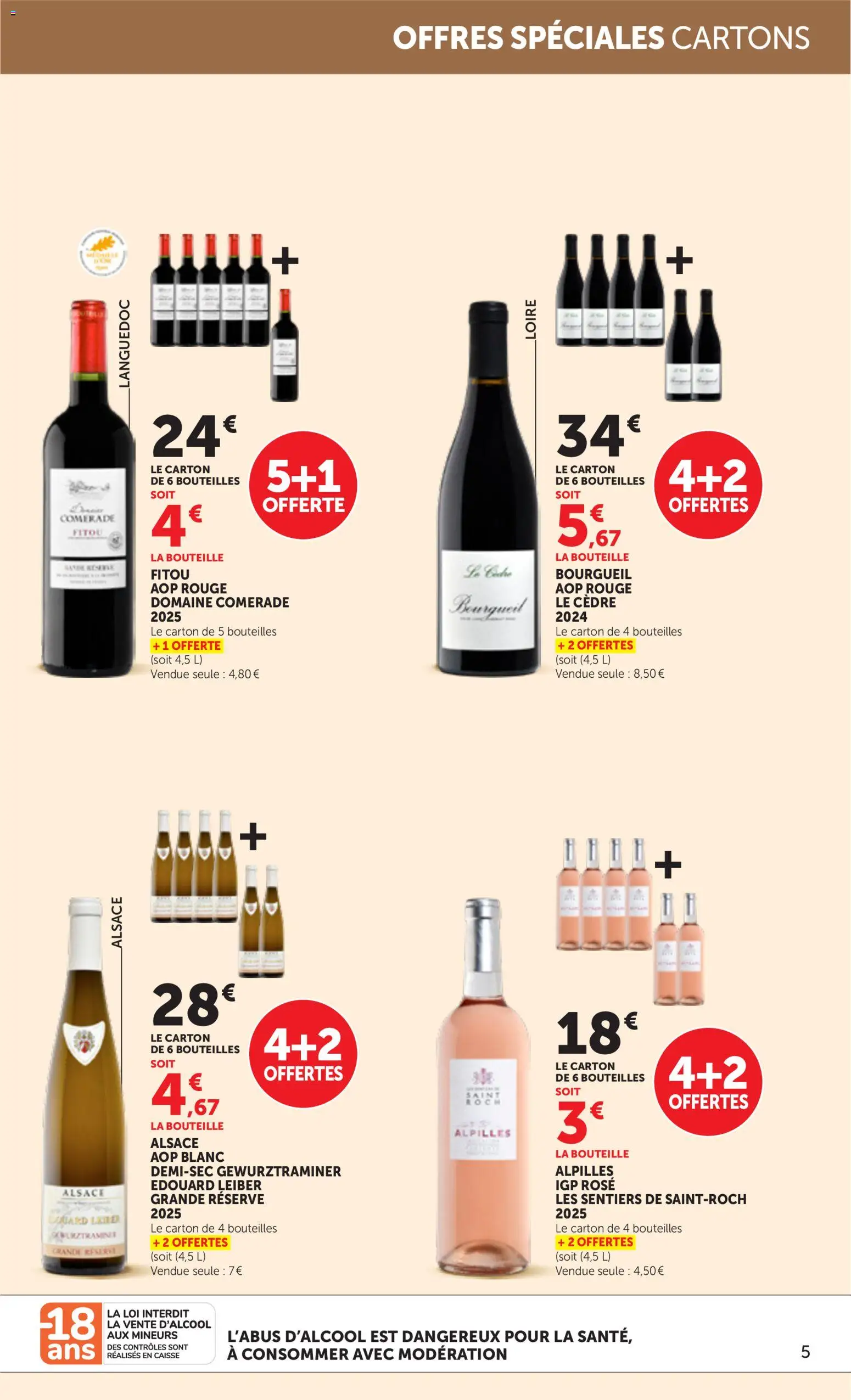 {H1} | Page: 5 | Produits: Gewurztraminer, Fitou, Bouteille