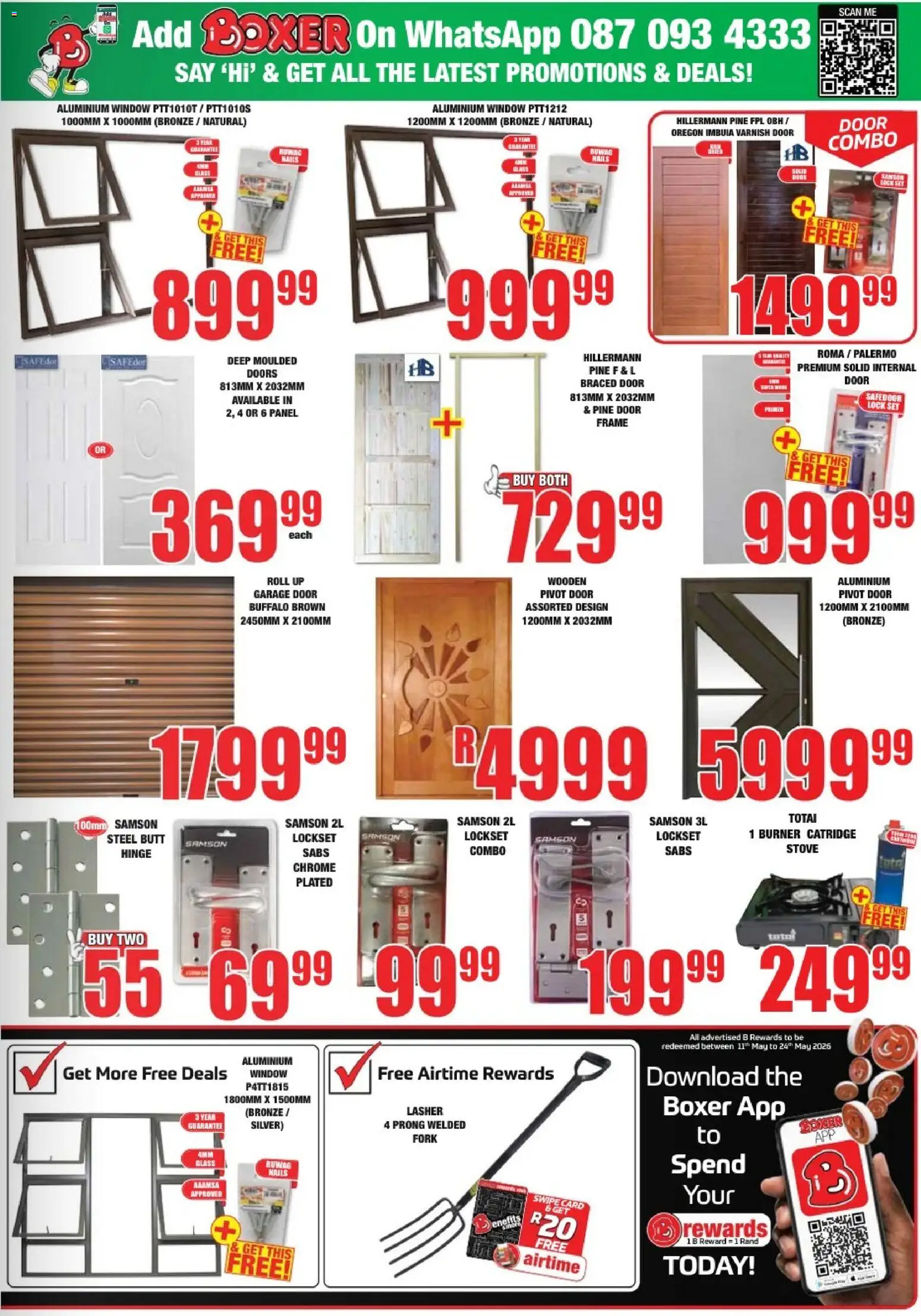 New Boxer catalogue – valid from 23.04.2026 | Page: 3 | Products: Frame, Stove, Door frame, Lock