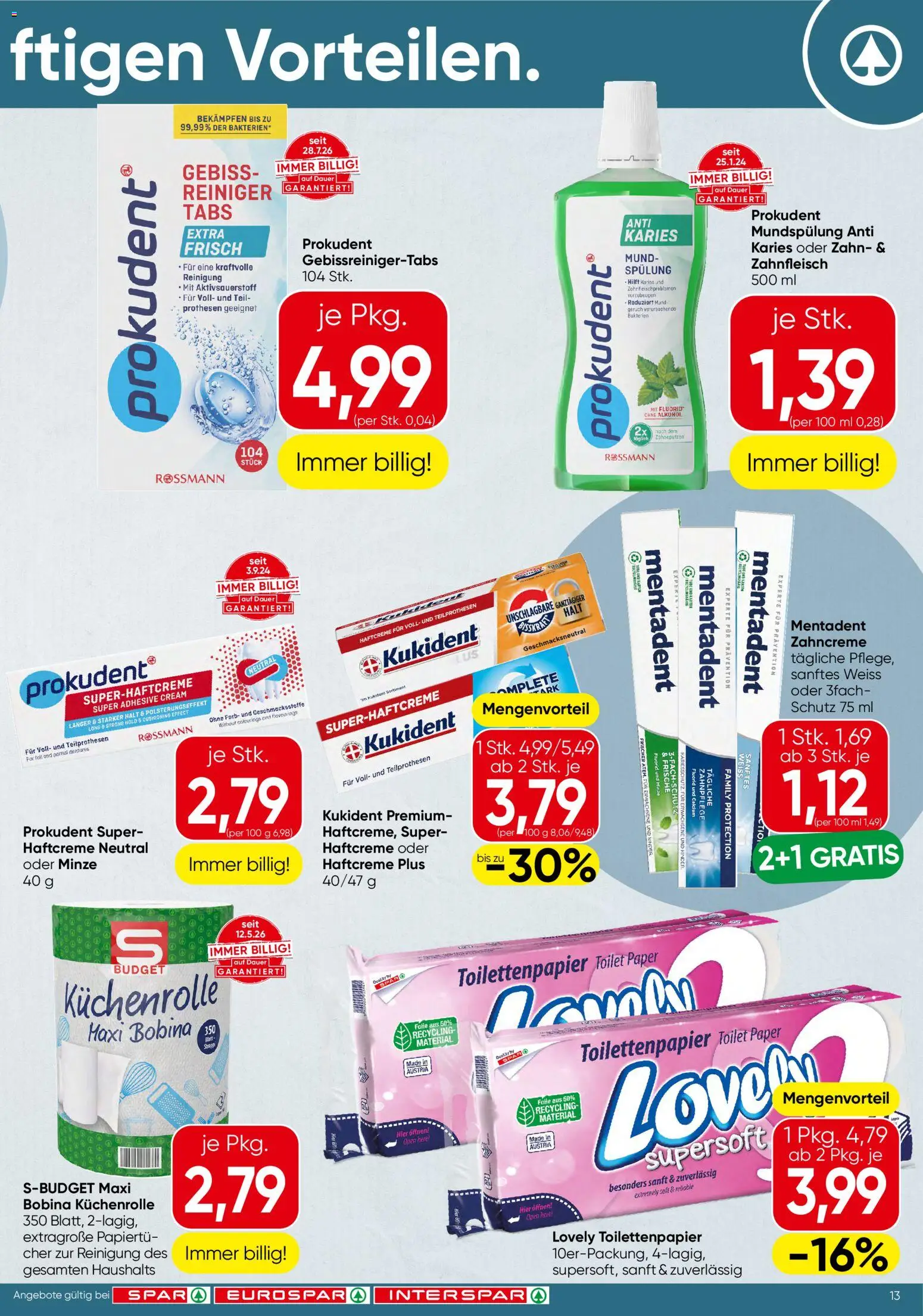 Spar Flugblatt gültig ab 17.09.2026 | Seite: 13 | Produkte: Spülung