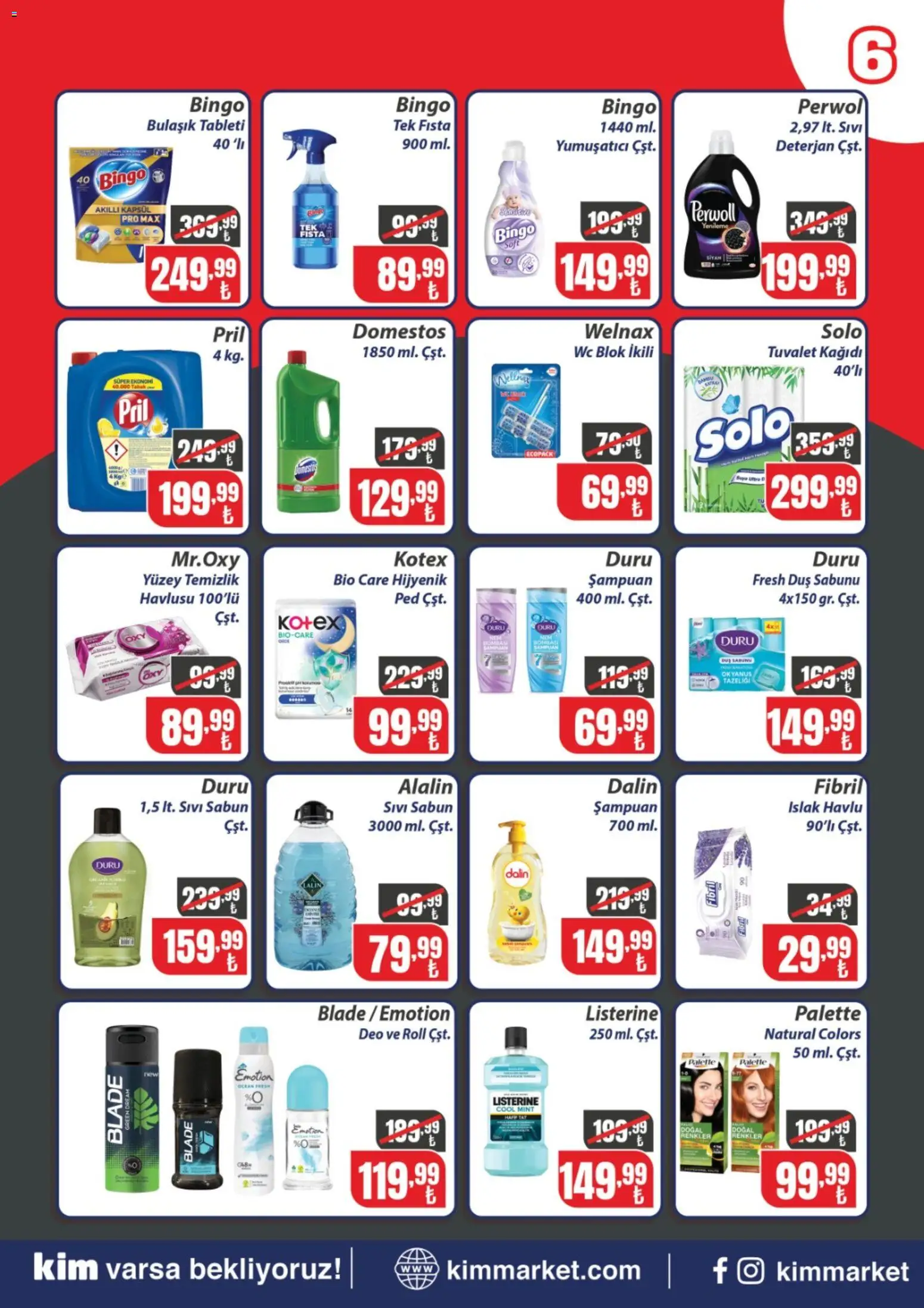 Kim Market Katalog - Marmara Insert - 20 Temmuz 2026 tarihinden itibaren geçerlidir | Sayfa: 6 | Ürünler: Tuvalet, Duş, Yumuşatıcı, Deterjan