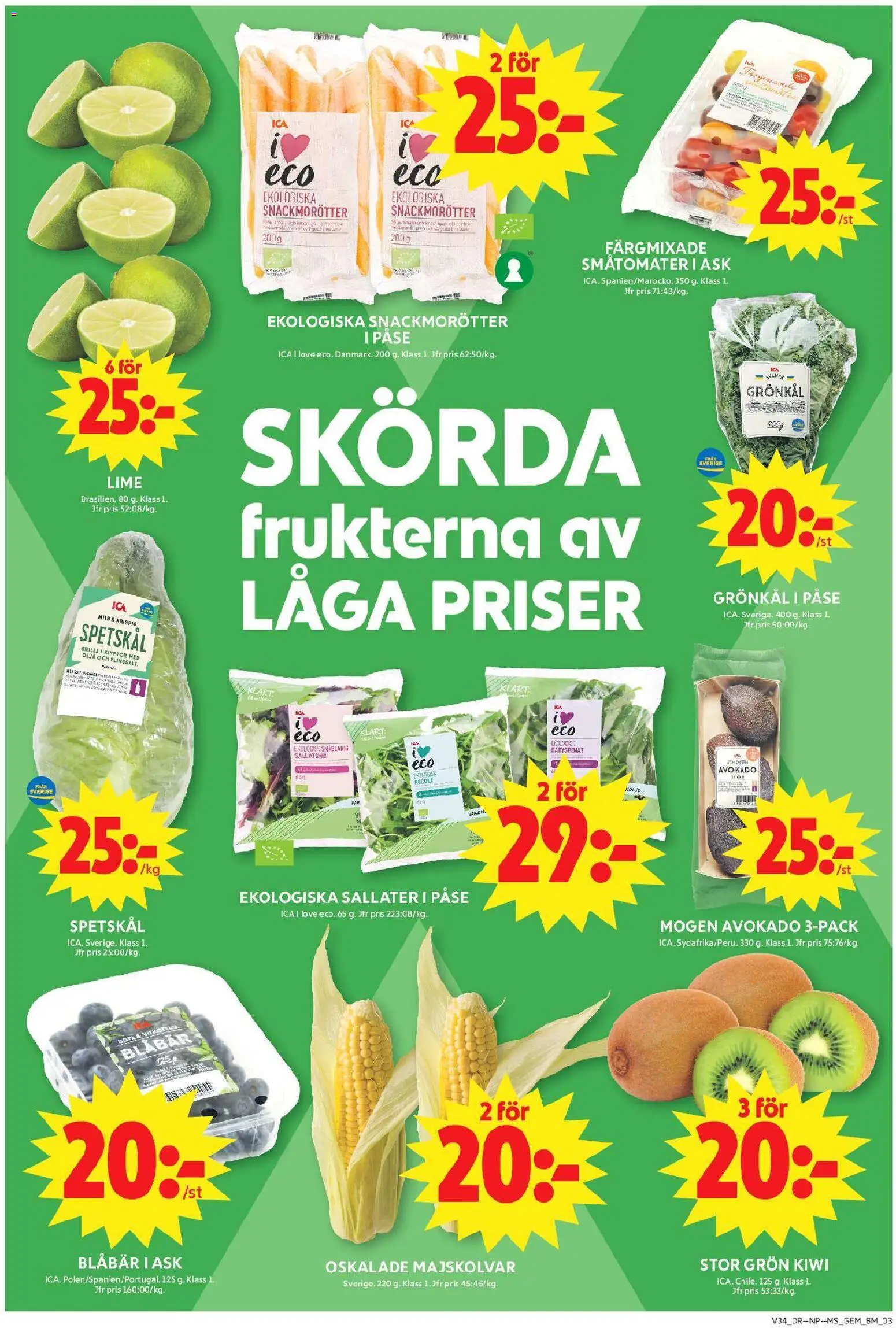 ICA Maxi reklamblad aktuell från 17/08/2026 | Sida: 3 | Produkter: Avokado, Olja, Kiwi, Lime