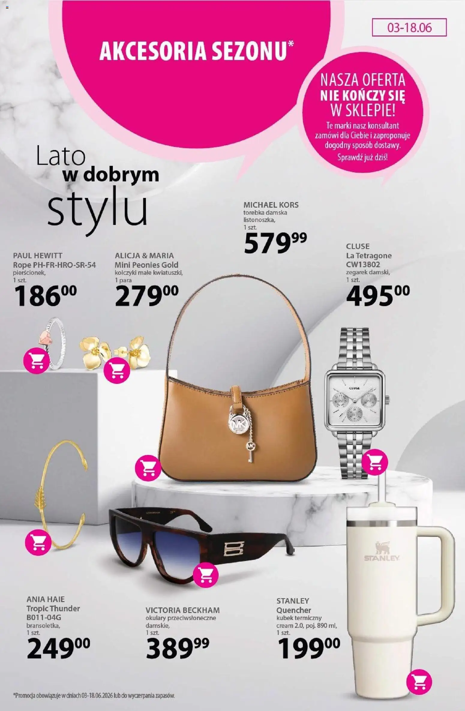 Hebe gazetka od 03.06.2026 | Strona: 21 | Produkty: Zegarek, Torebka, Okulary, Okulary przeciwsłoneczne