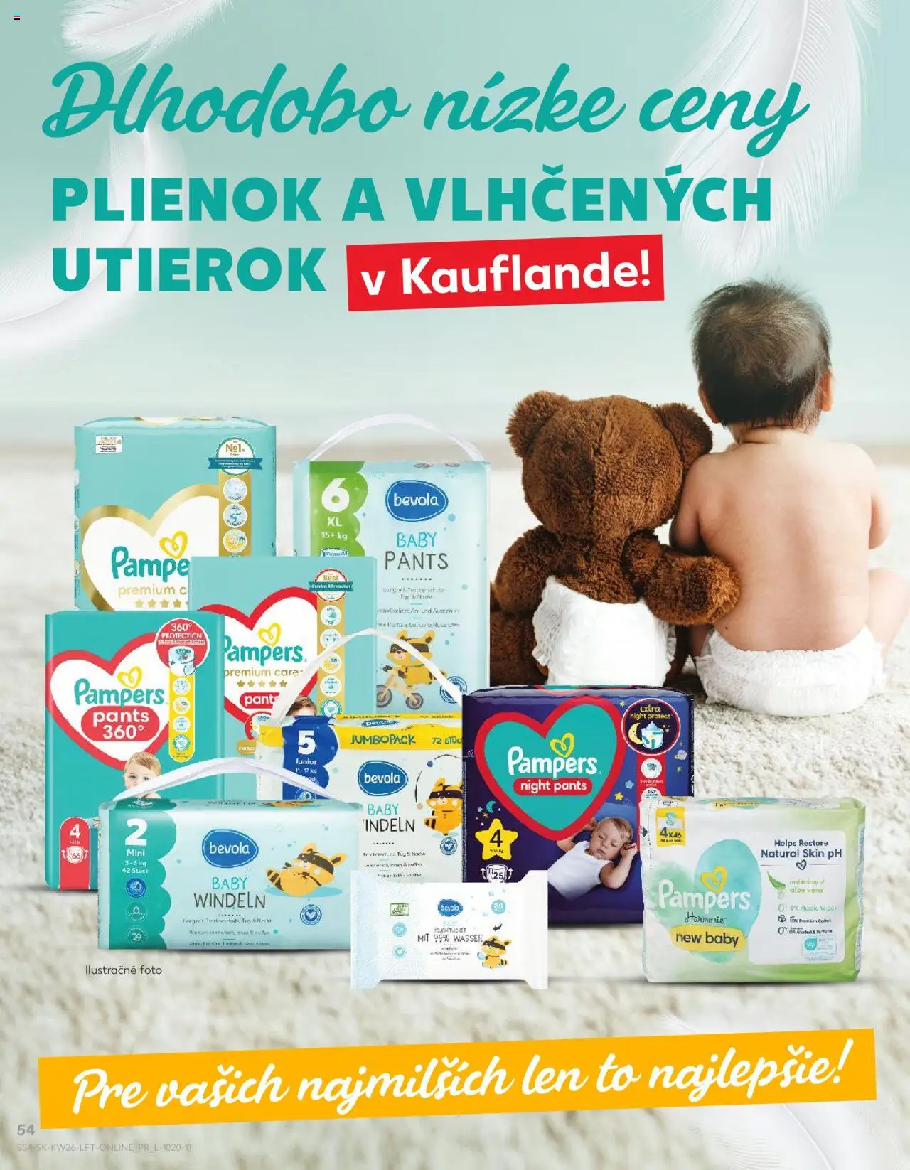 Nové Kaufland akcie – leták je platný od 26.06.2025 | Strana: 54 | Produkty: Pampers Premium Care, Pampers