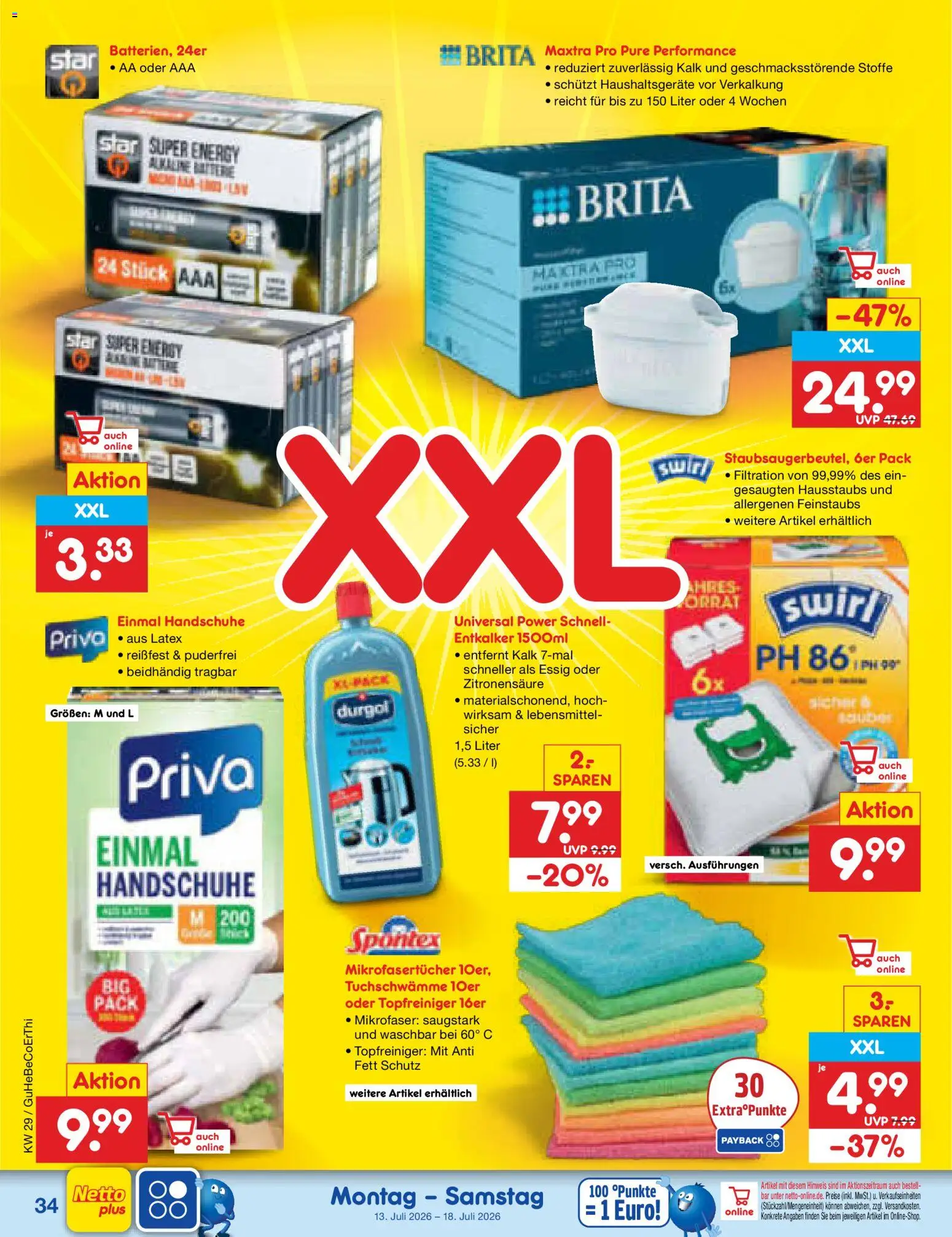 Netto Marken-Discount Prospekt – gültig ab 13.07.2026 | Seite: 50 | Produkte: Energy, Essig, Handschuhe