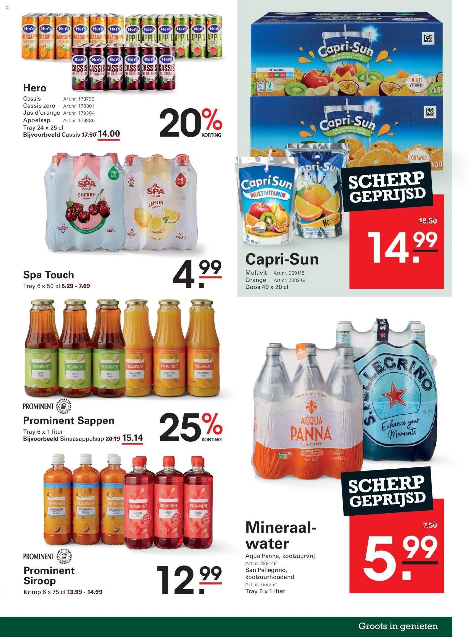 {H1} | Pagina: 21 | Producten: Cassis, Sinaasappelsap, Water, Appel