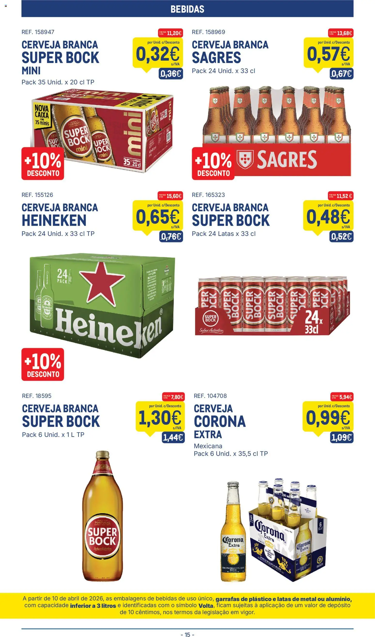 Makro folheto │ válido de 21/07/2026 | Página: 15 | Produtos: Super bock, Caixa, Cerveja