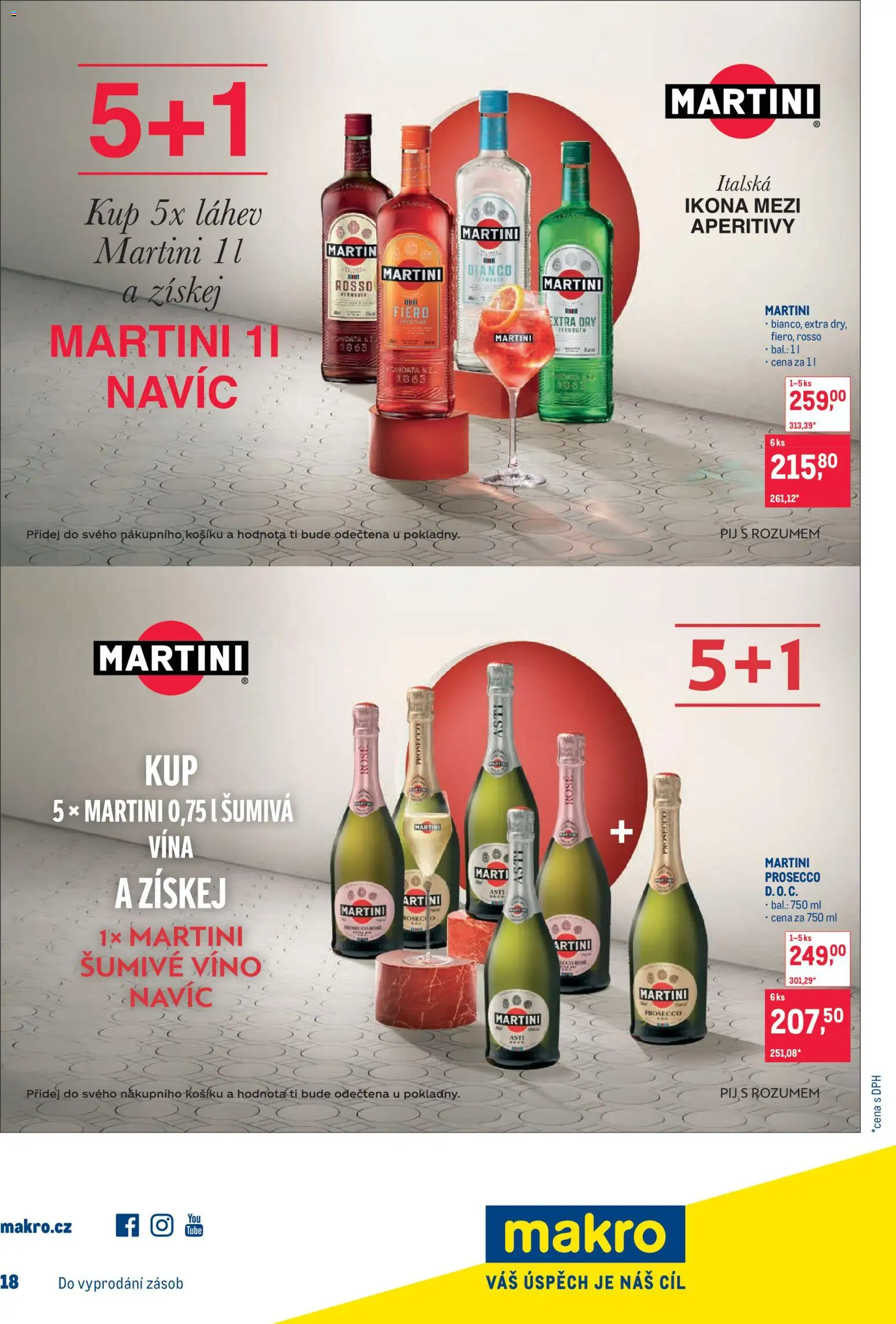Makro leták - Pro milovníky jídla od 12.08.2026 | Strana: 29 | Produkty: Šumivé víno, Martini asti, Martini Prosecco, Láhev